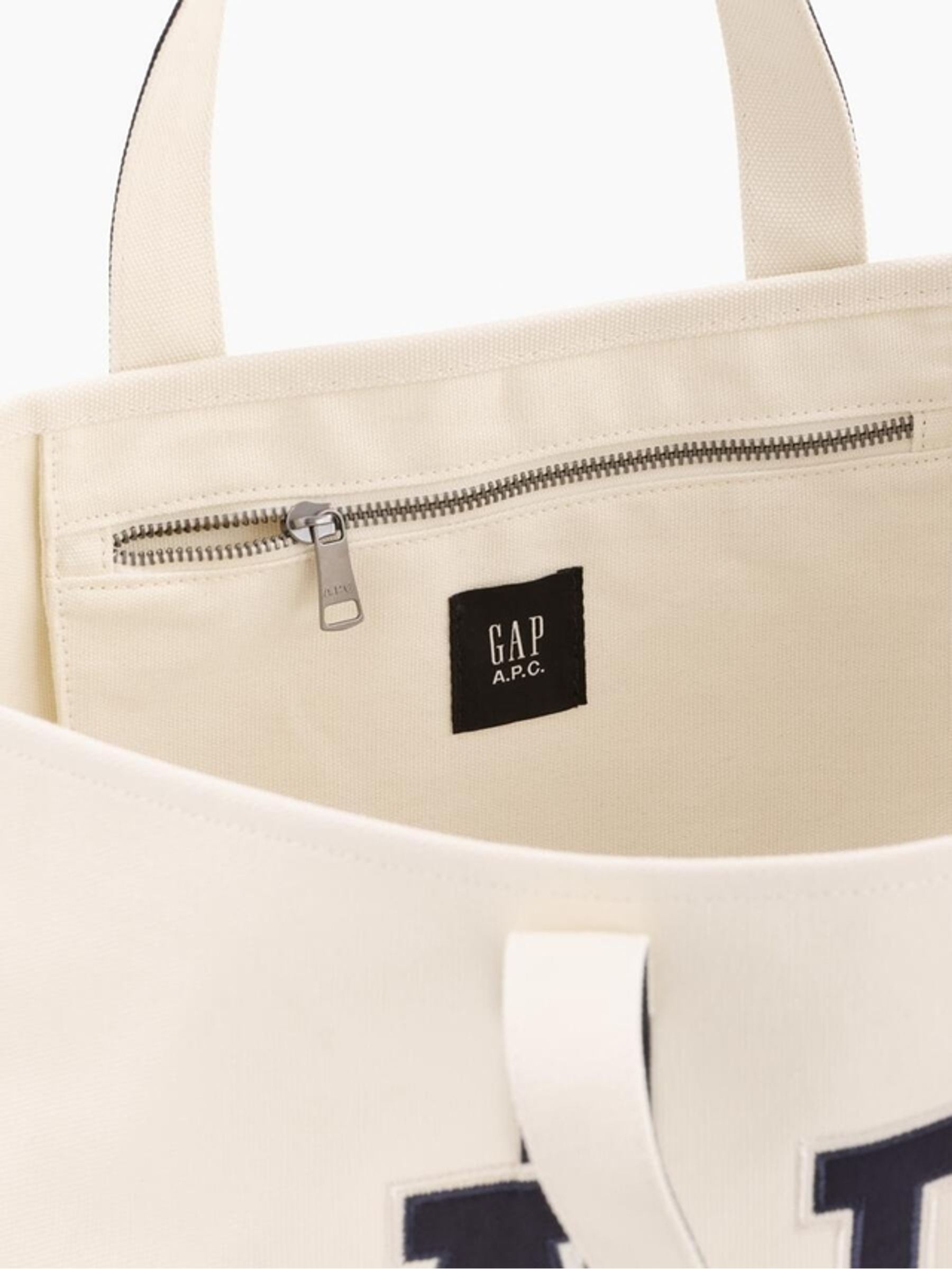 Gap x A.P.C. Cream Logo Tote Bag - Image 4 of 5