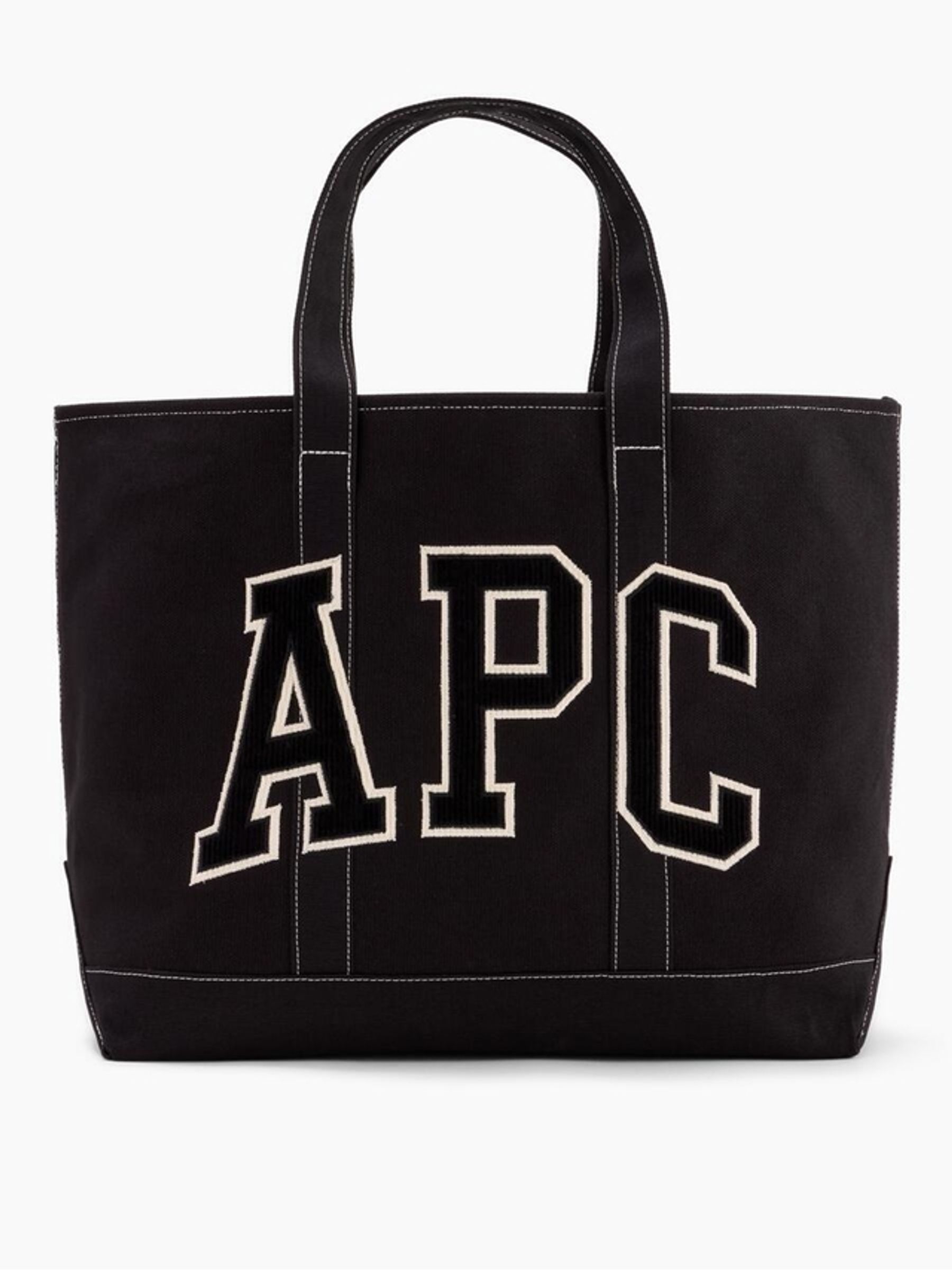 Gap x A.P.C. Black Logo Tote Bag - Image 2 of 4 Gap x A.P.C. Black Logo Tote Bag - Image 2 of 4
