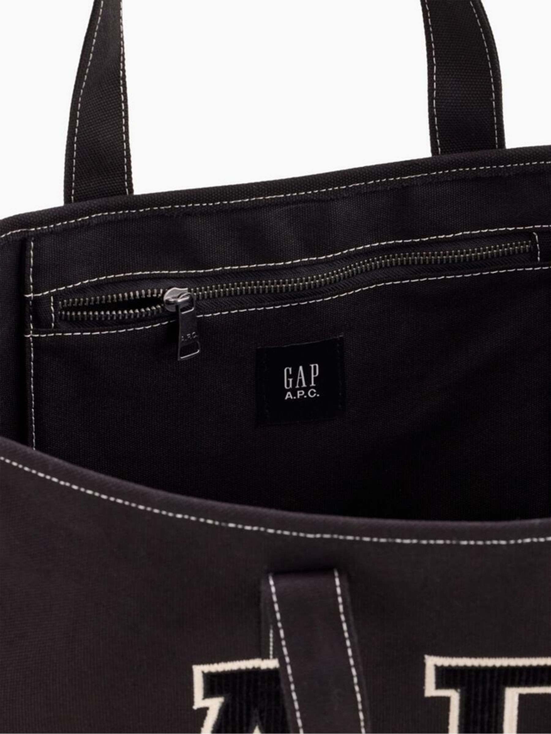 Gap x A.P.C. Black Logo Tote Bag - Image 3 of 4