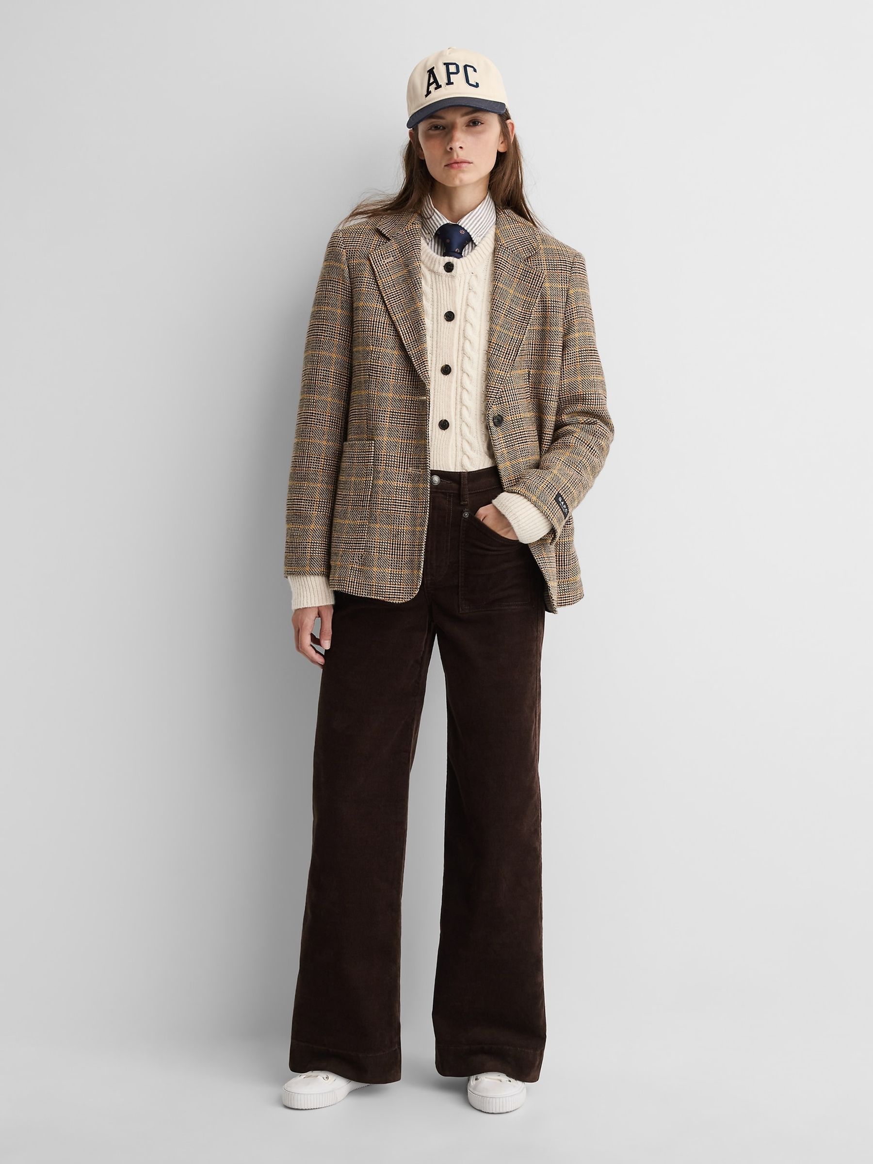 Gap x A.P.C. Brown Wool-Blend Relaxed Blazer - Image 3 of 7