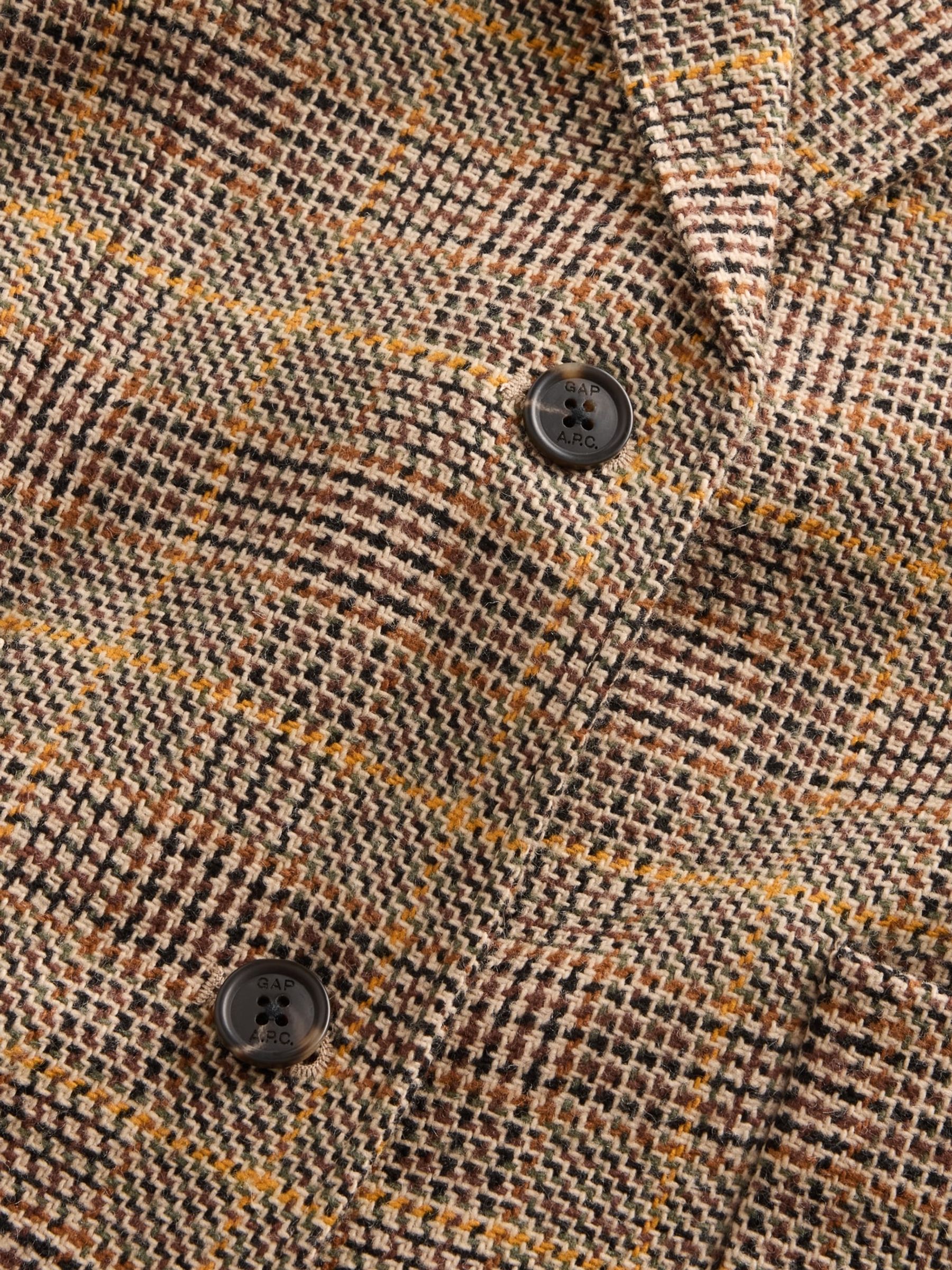 Gap x A.P.C. Brown Wool-Blend Relaxed Blazer - Image 6 of 7