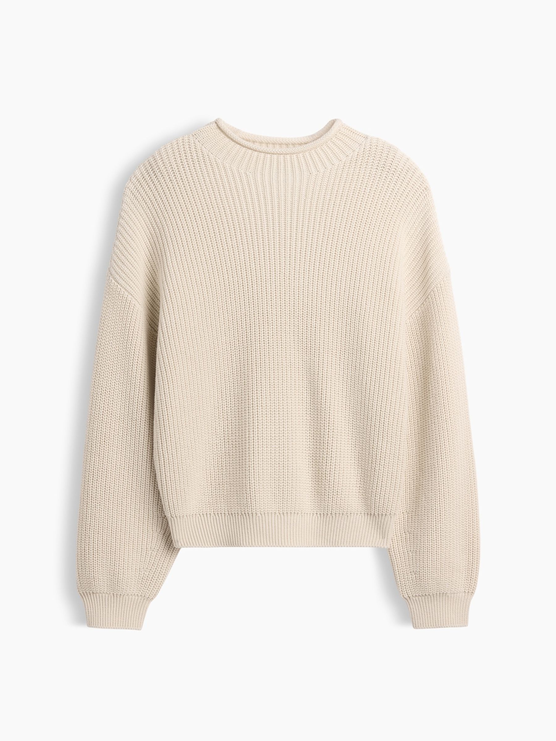 Cream Oversized Rolled Neck Jumper - Image 5 of 6