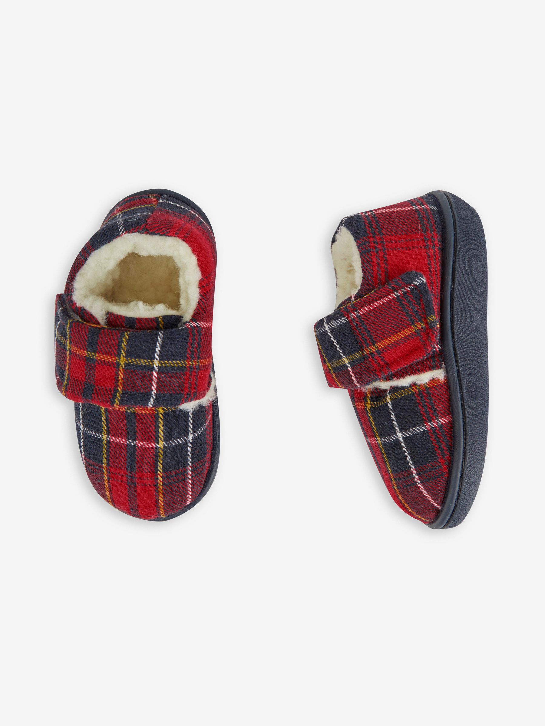 Red Girls' Tartan Easy On Slippers - Image 3 of 4