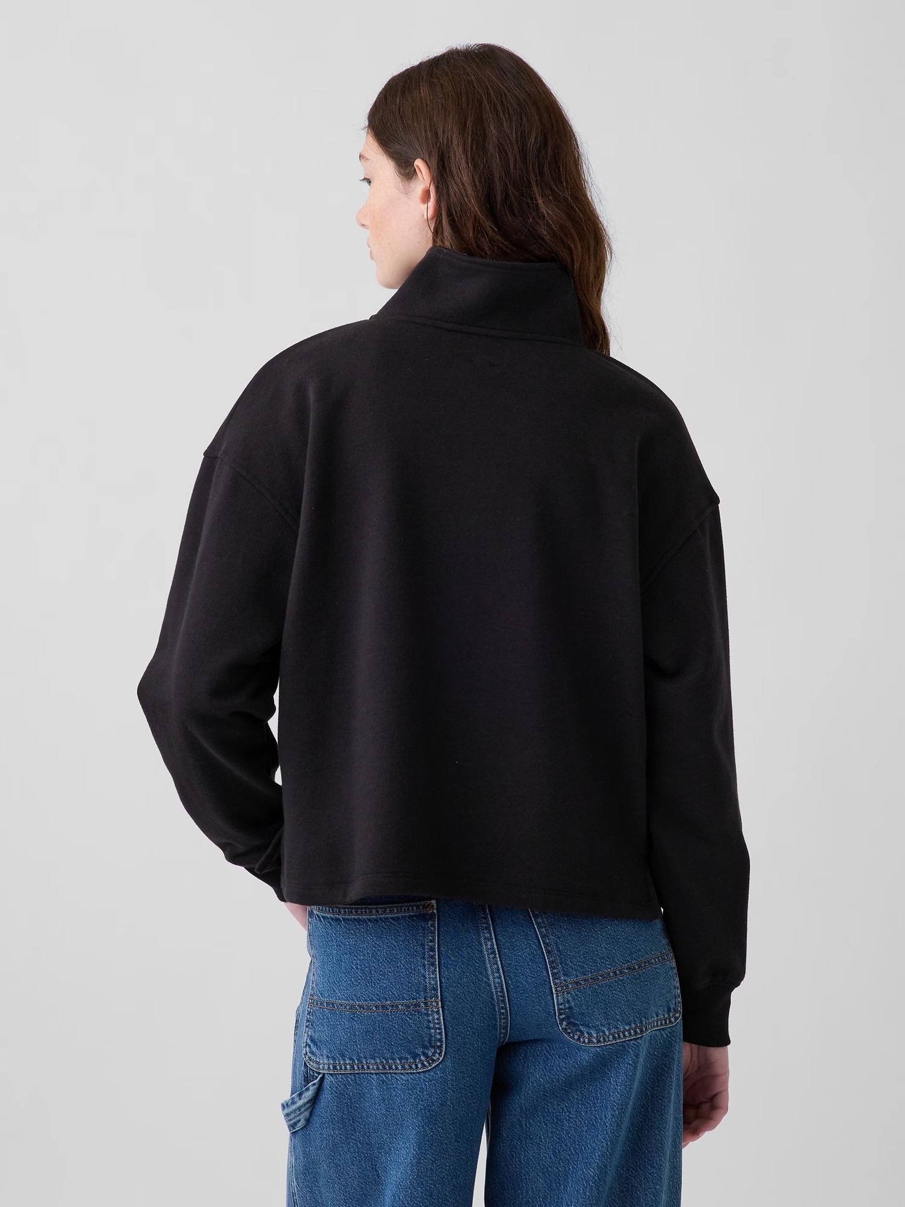 Black Vintage Soft Oversized Henley Pullover - Image 3 of 6