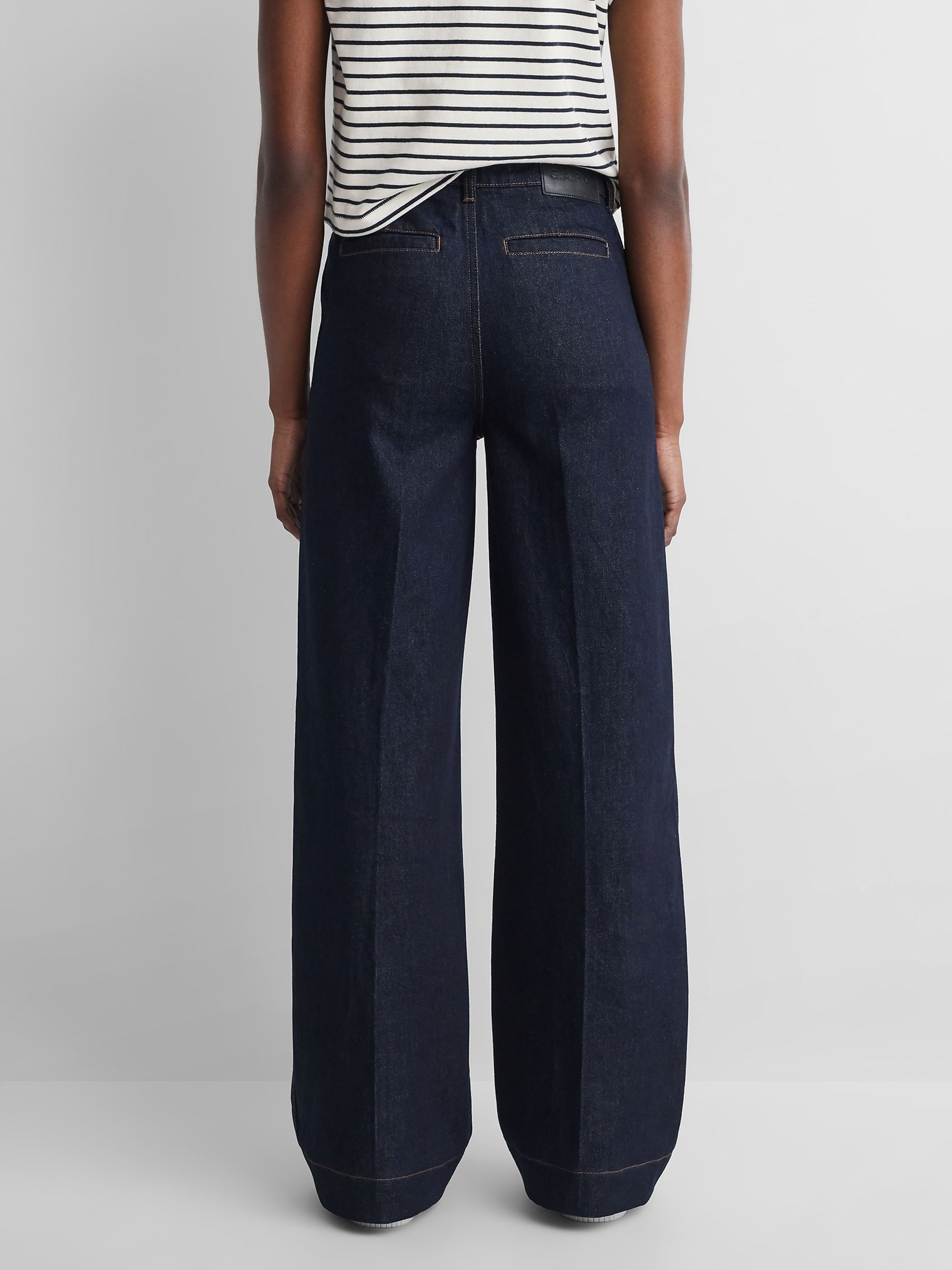 Gap x A.P.C. Dark Wash High Waisted Stride Jeans - Image 3 of 7