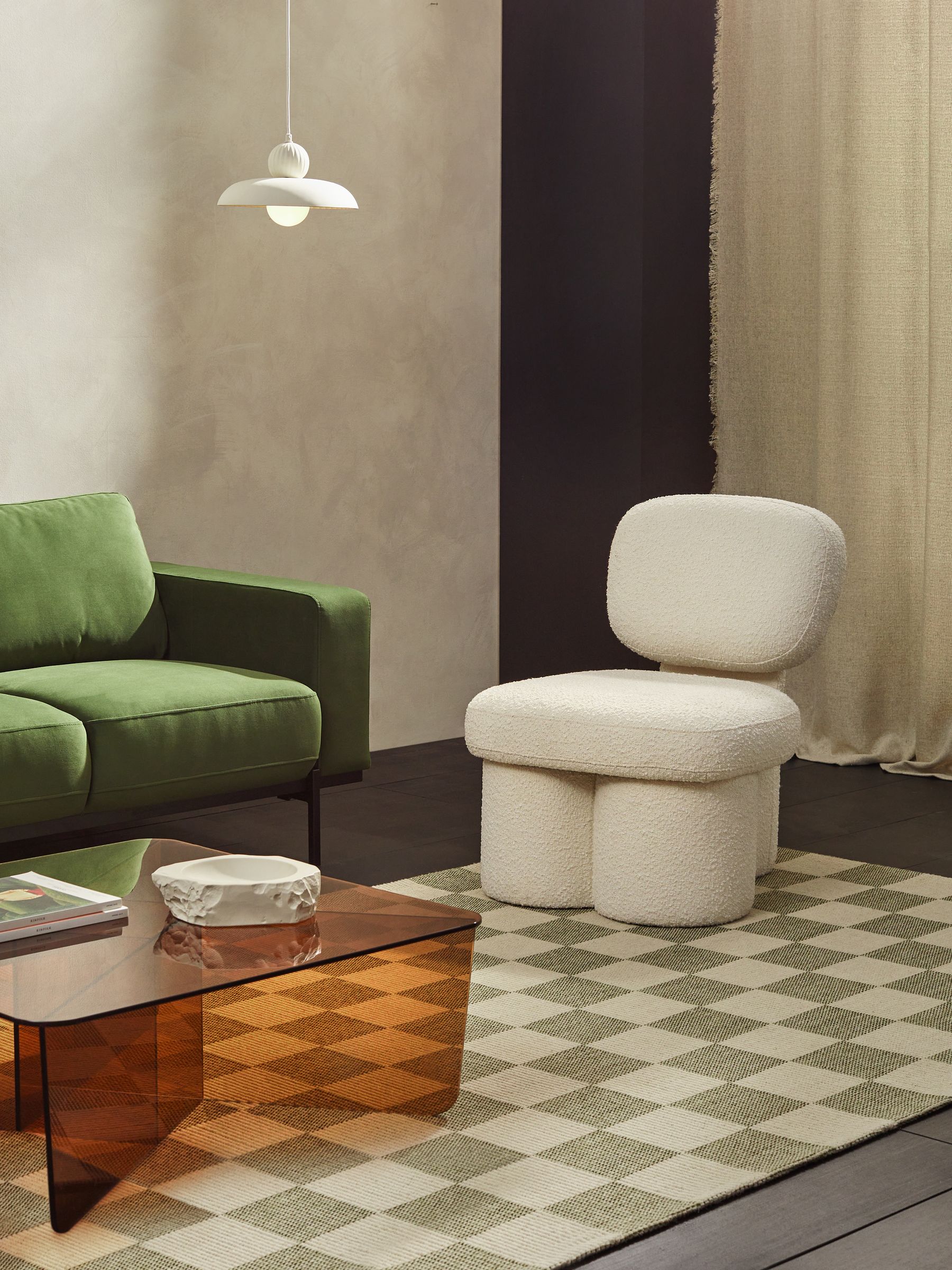 Thea Accent Chair in Ivory Boucle - Image 3 of 6
