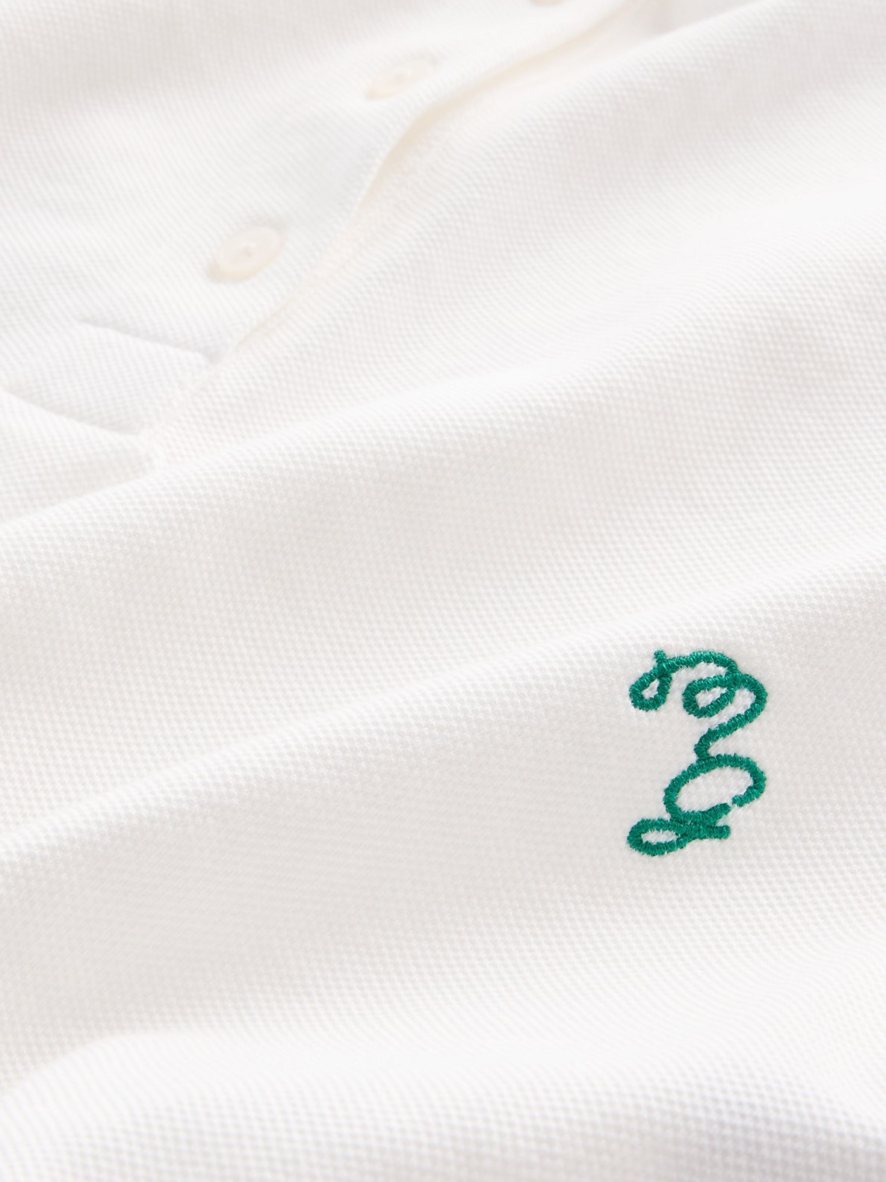 Gap x Malbon White Cinch Crop Polo Shirt - Image 6 of 7