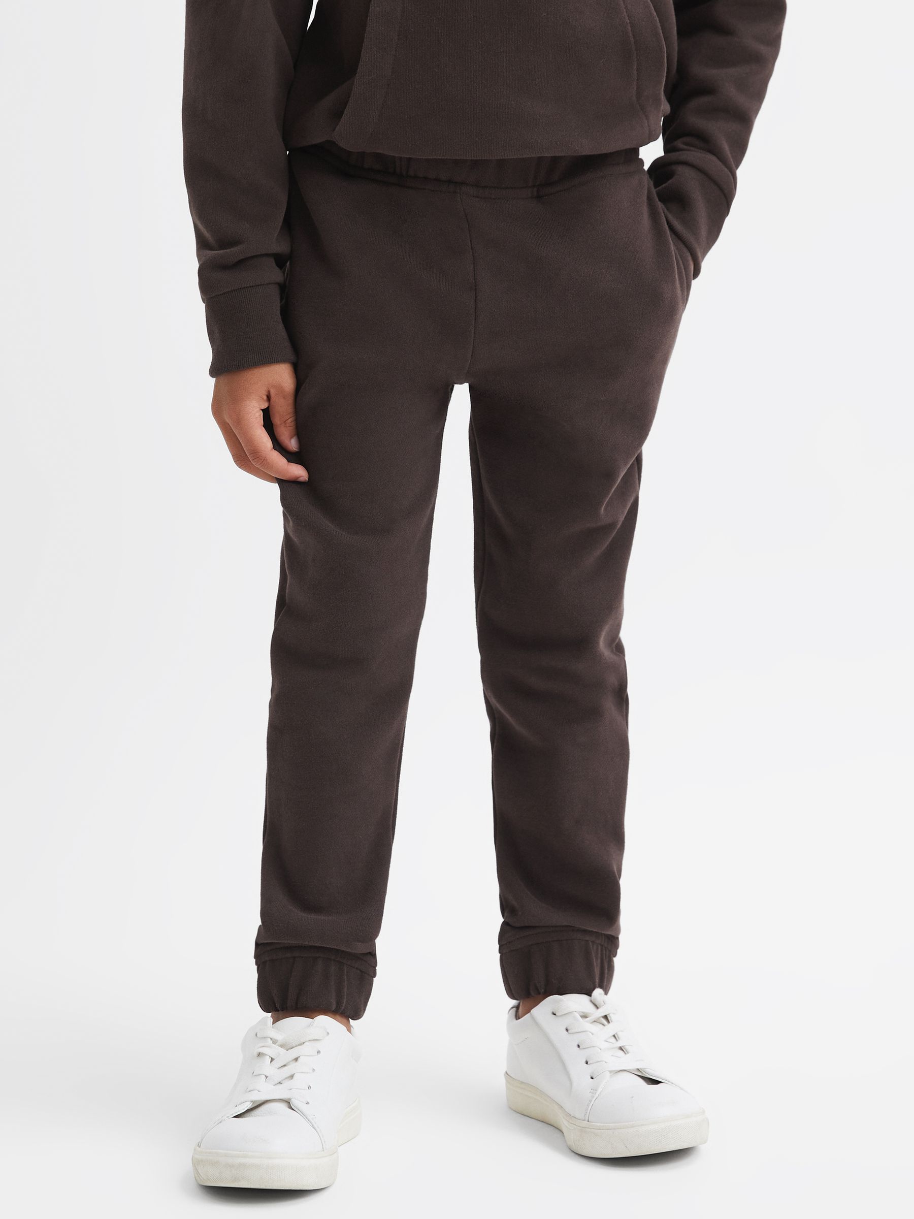 Senior Garment Dye Jersey Joggers in Chocolate - Image 1 of 6