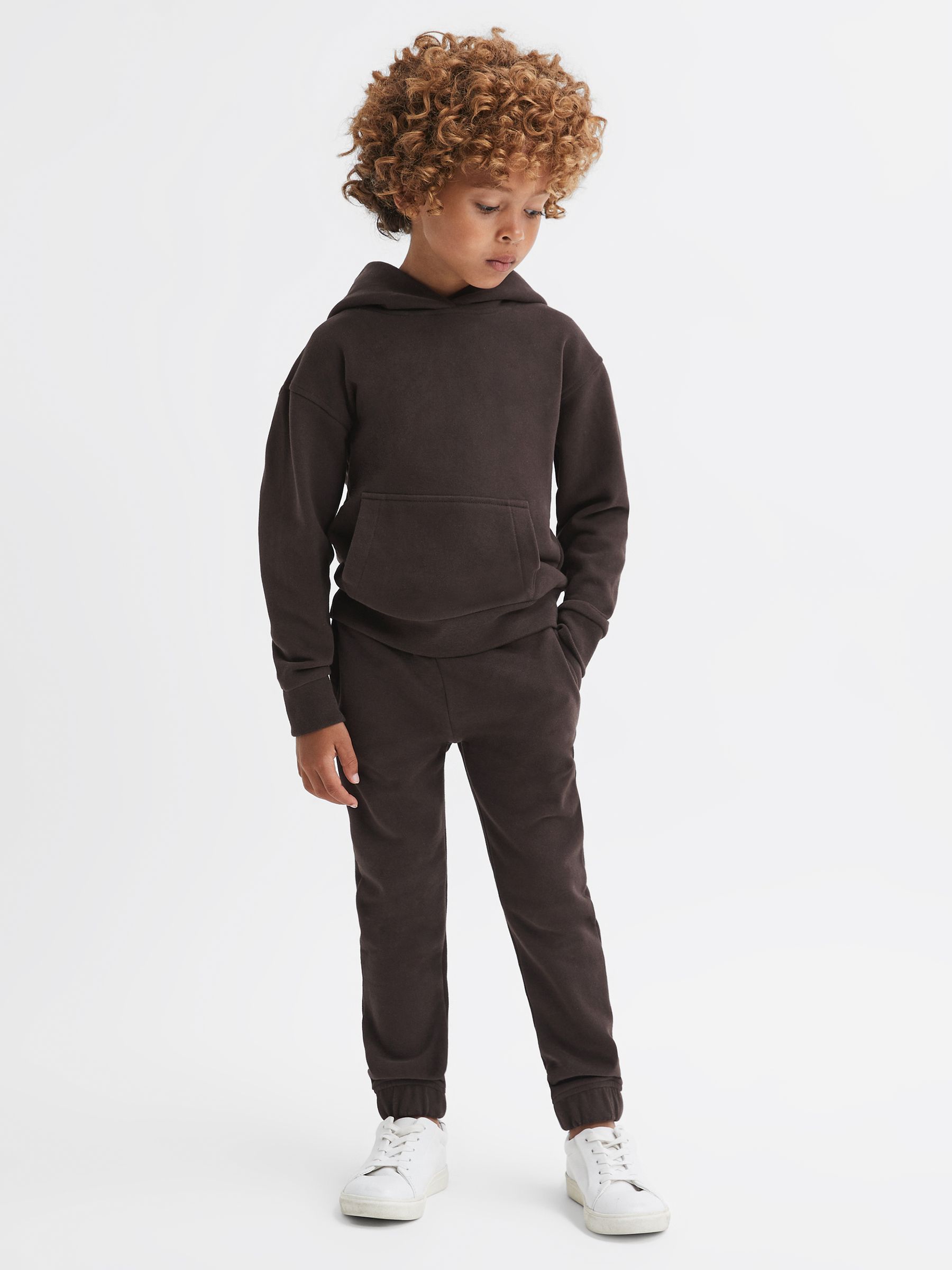 Senior Garment Dye Jersey Joggers in Chocolate - Image 3 of 6