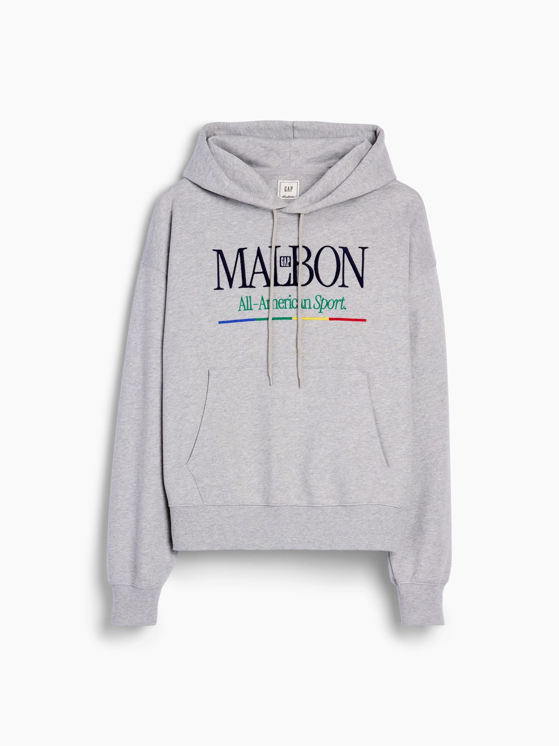 Gap x Malbon Grey Heavyweight Logo Hoodie - Image 10 of 12