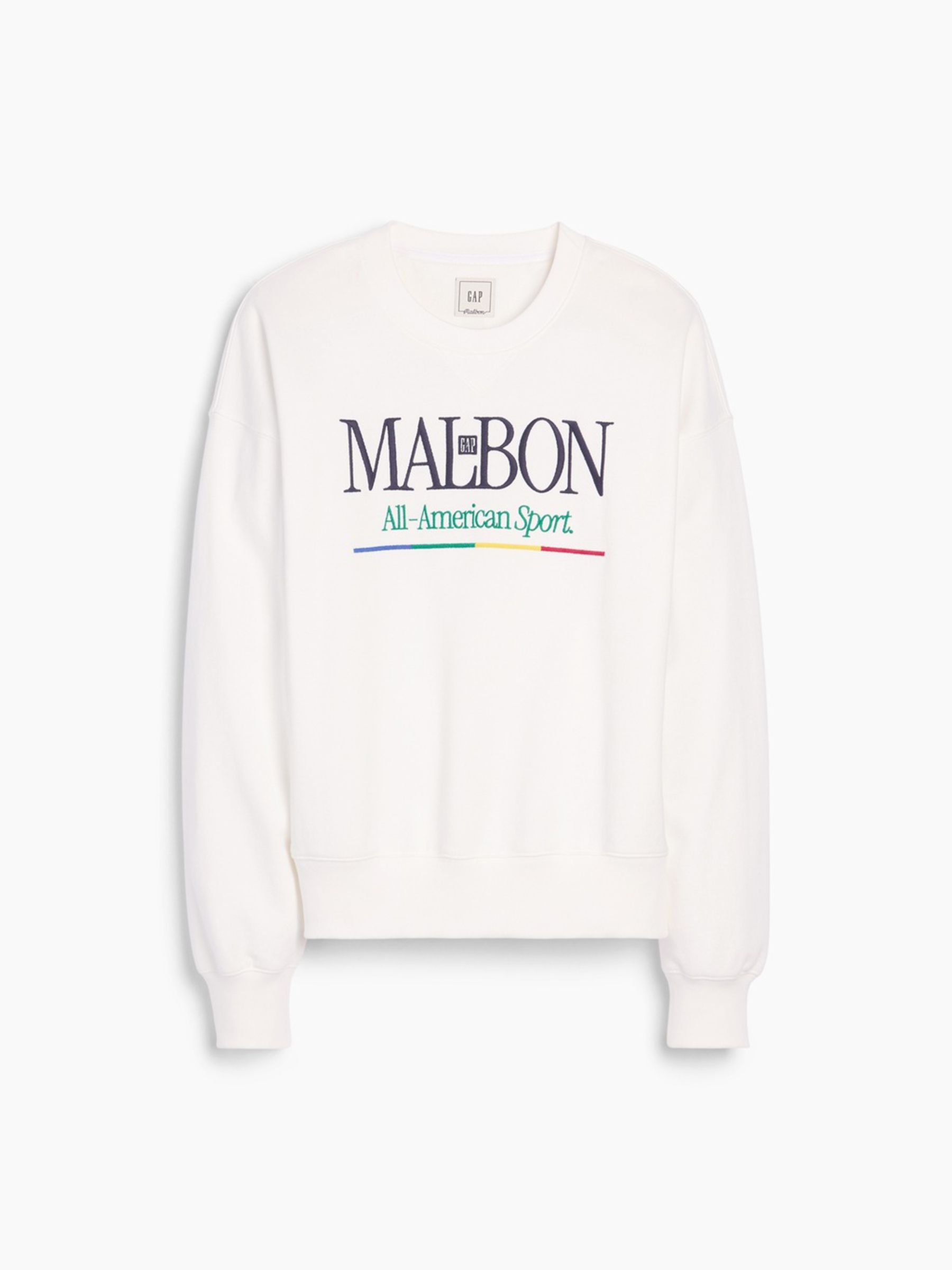 Gap x Malbon White Heavyweight Logo Sweatshirt - Image 5 of 7
