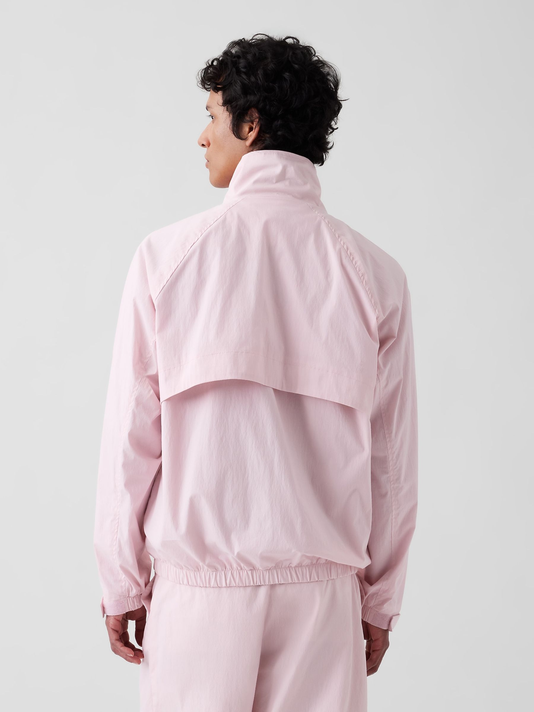 Gap x Malbon Pink Textured Poplin Anorak Jacket - Image 4 of 8