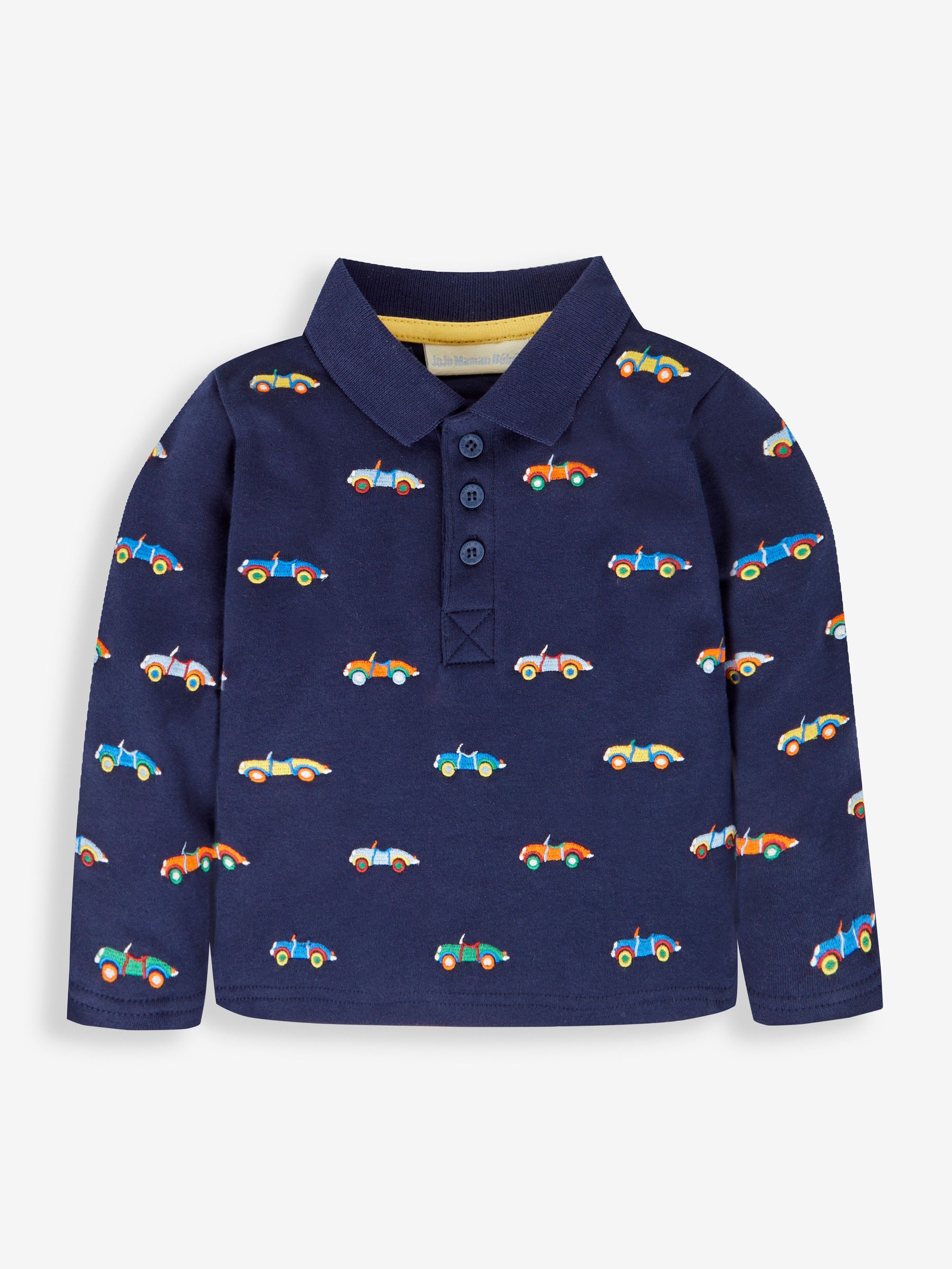 Navy Boys' Car Embroidered Polo Shirt - Image 1 of 2