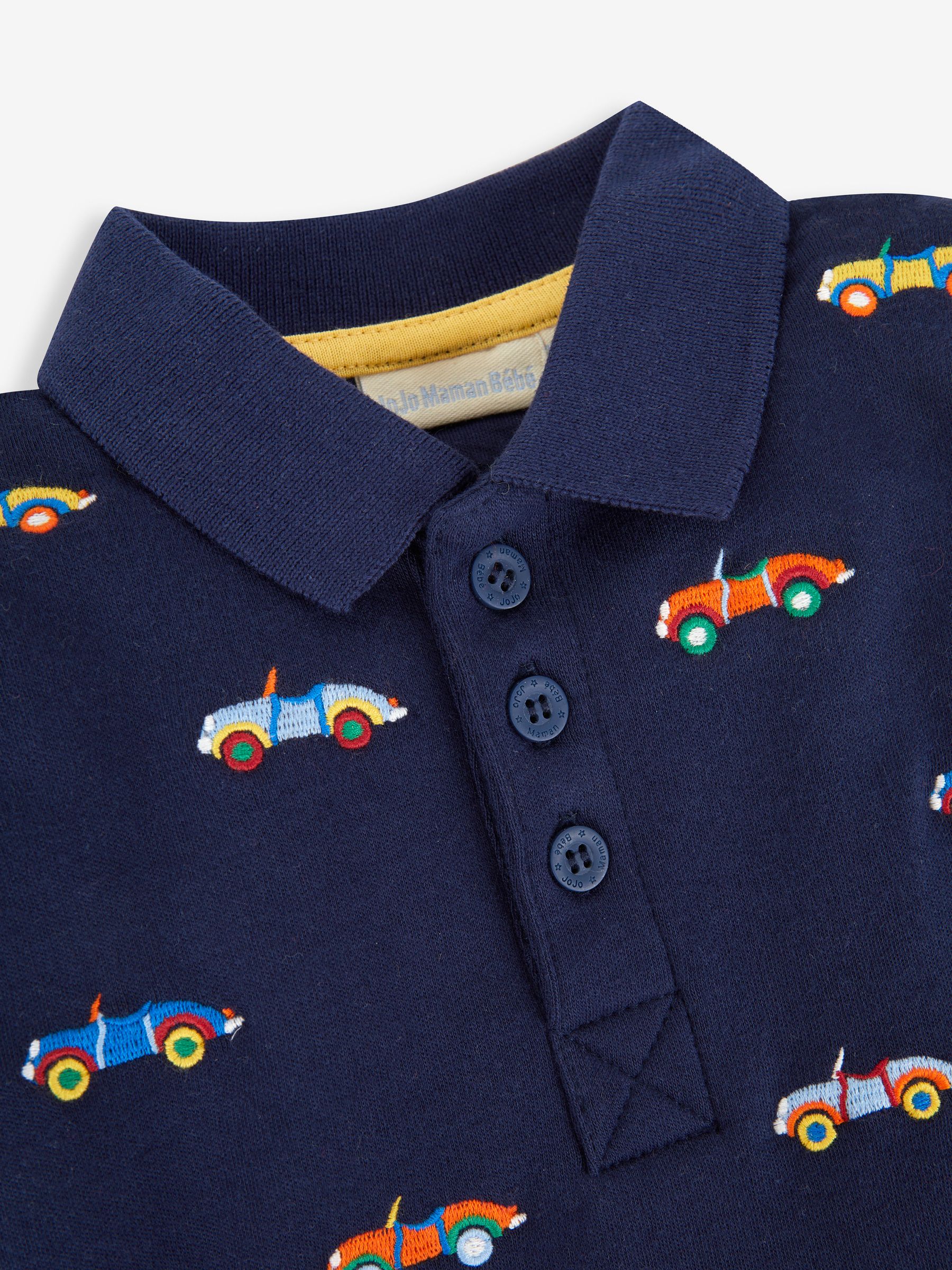 Navy Boys' Car Embroidered Polo Shirt - Image 2 of 2