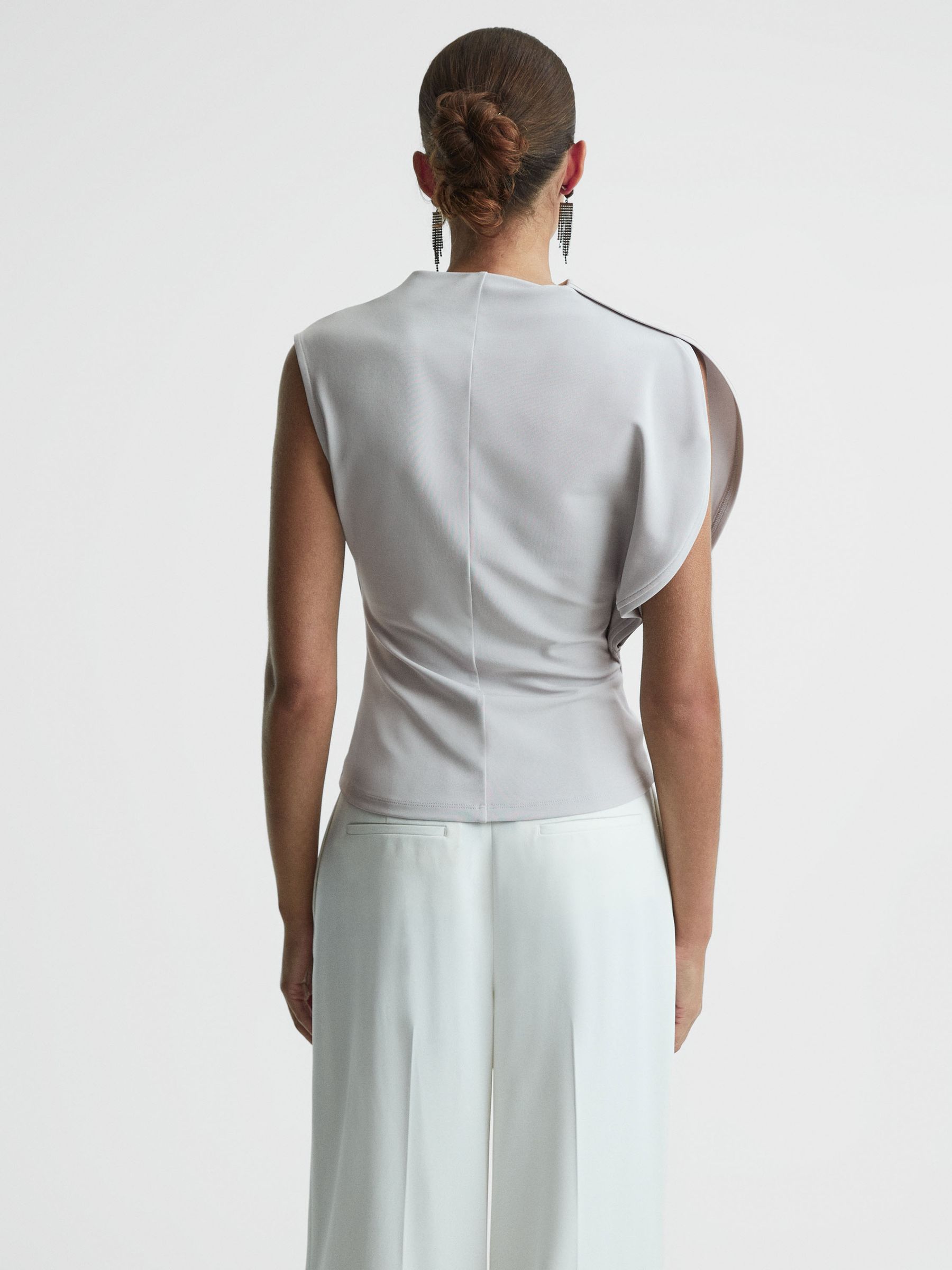 Asymmetrisch fallendes Top, Silberfarben - Bild 5 von 5