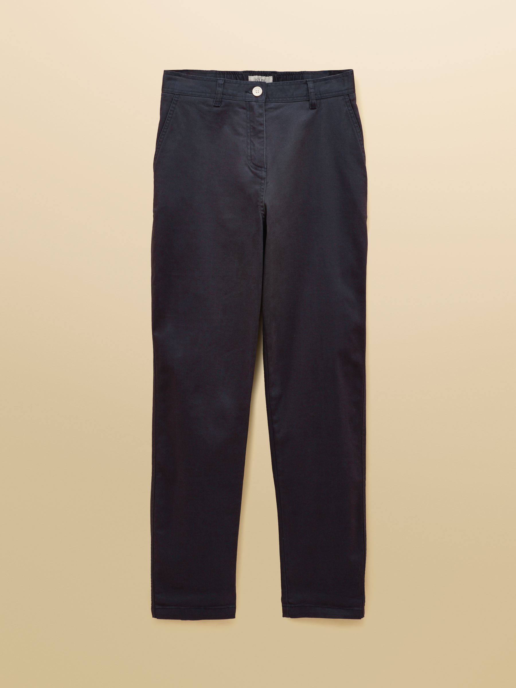 Navy Blue Soft Chinon Straight