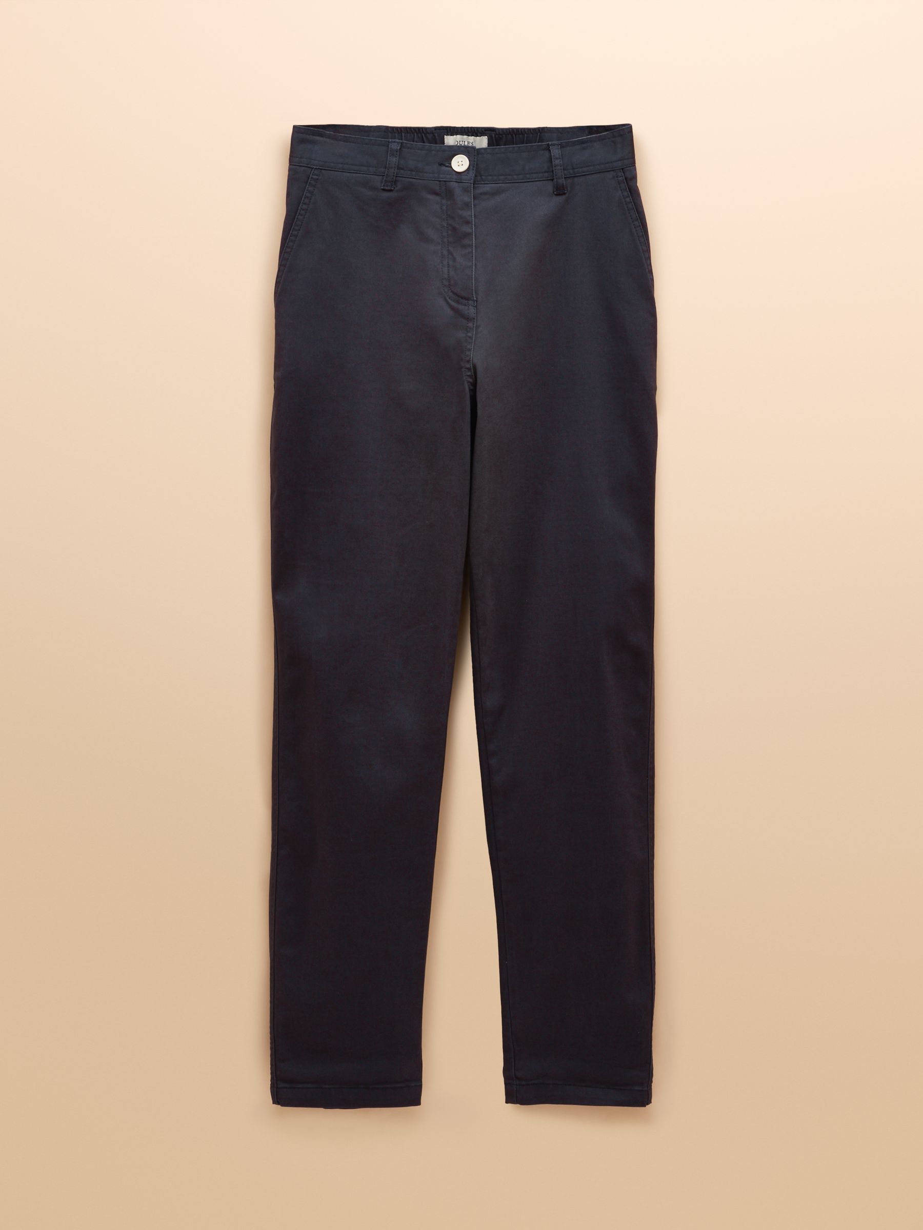 Slim Straight Navy Blue Chino Trousers - Image 8 of 8