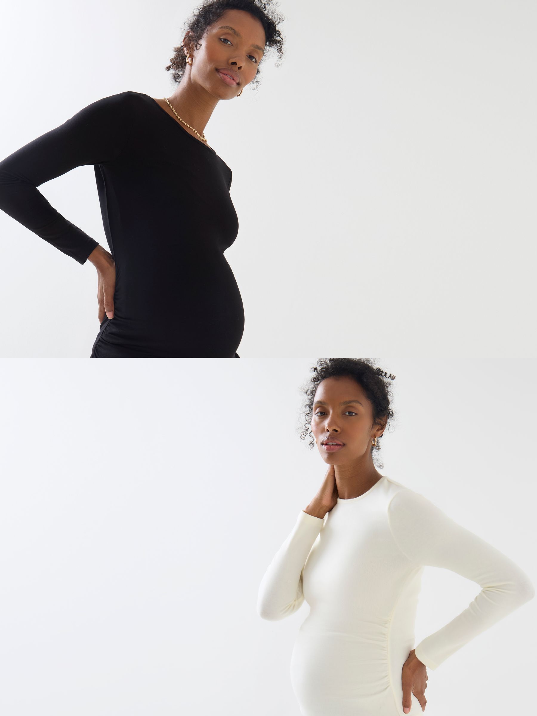 Black 2 Pack Super Soft Jersey Crew Neck Support Top - Image 1 of 7