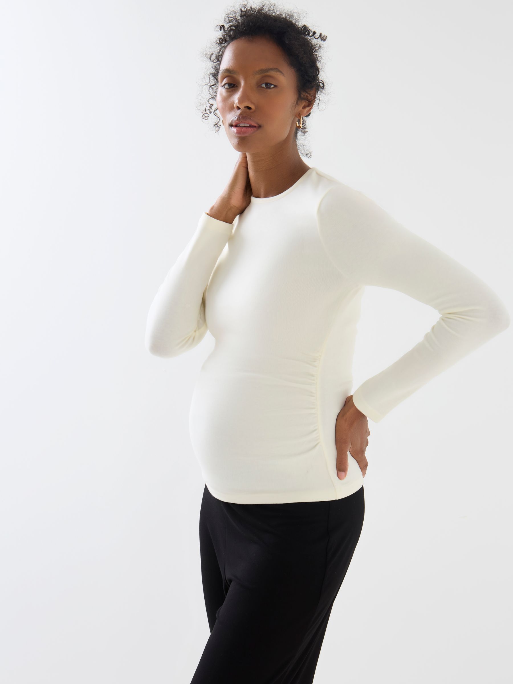 Black 2 Pack Super Soft Jersey Crew Neck Support Top - Image 2 of 7 Black 2 Pack Super Soft Jersey Crew Neck Support Top - Image 2 of 7