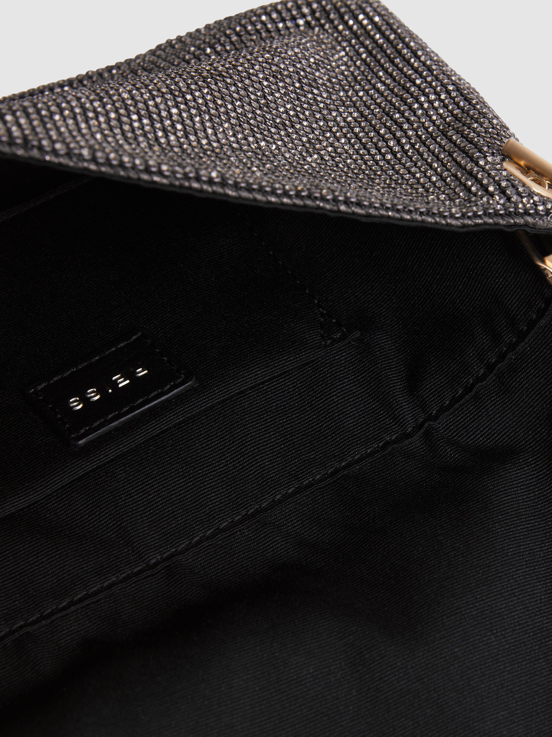 Embellished Shoulder Bag in Gunmetal - Image 3 of 5