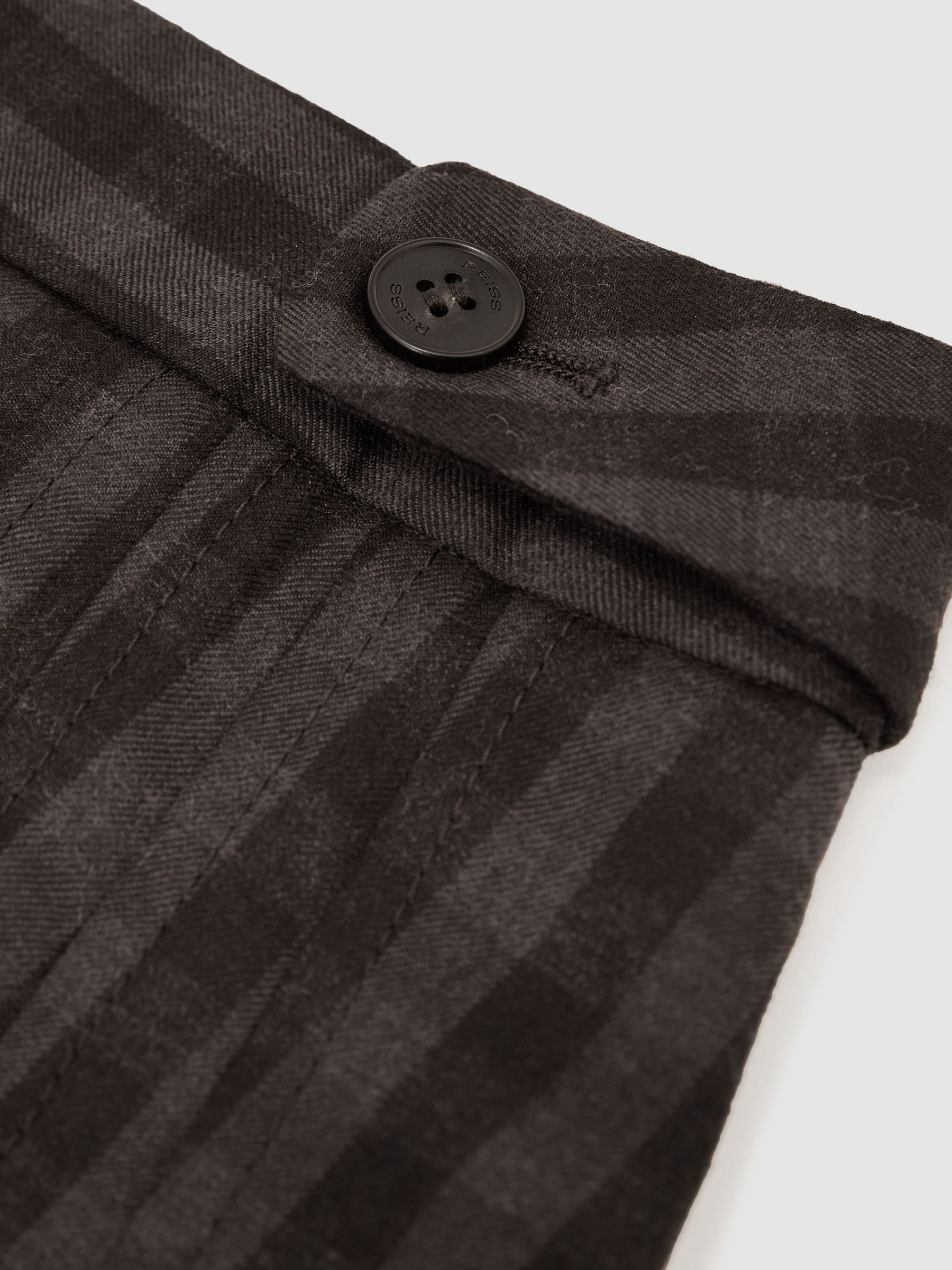 Wool Check Pleated Mini Skirt in Grape Check - Image 7 of 7