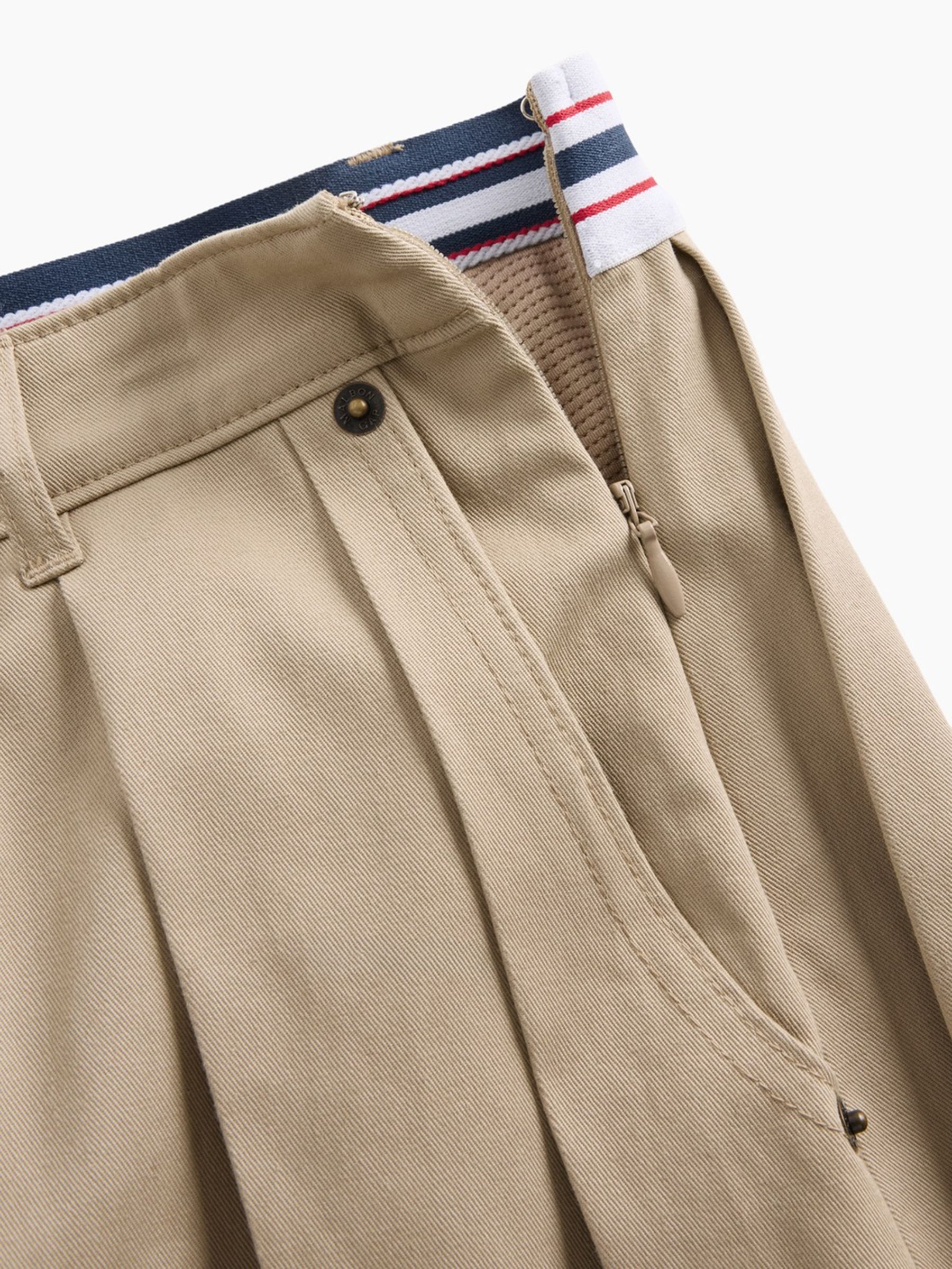 Gap x Malbon Beige Pleated Twill Mini Skort - Image 9 of 12
