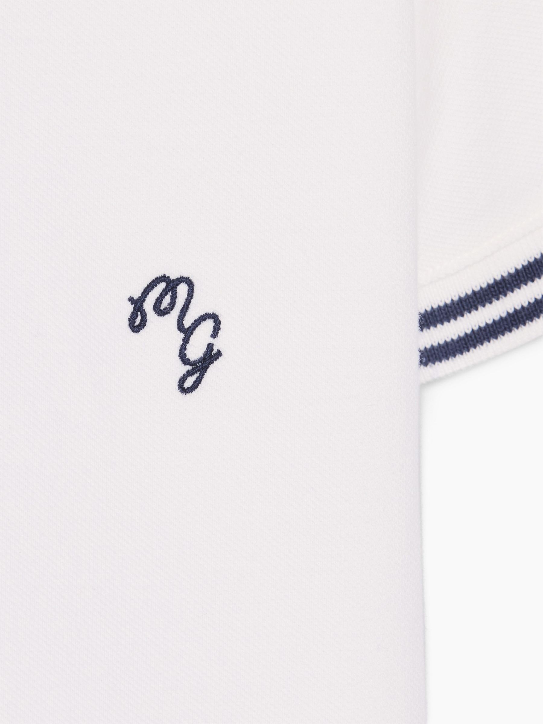 Gap x Malbon White Relaxed Logo Polo Shirt - Image 6 of 7