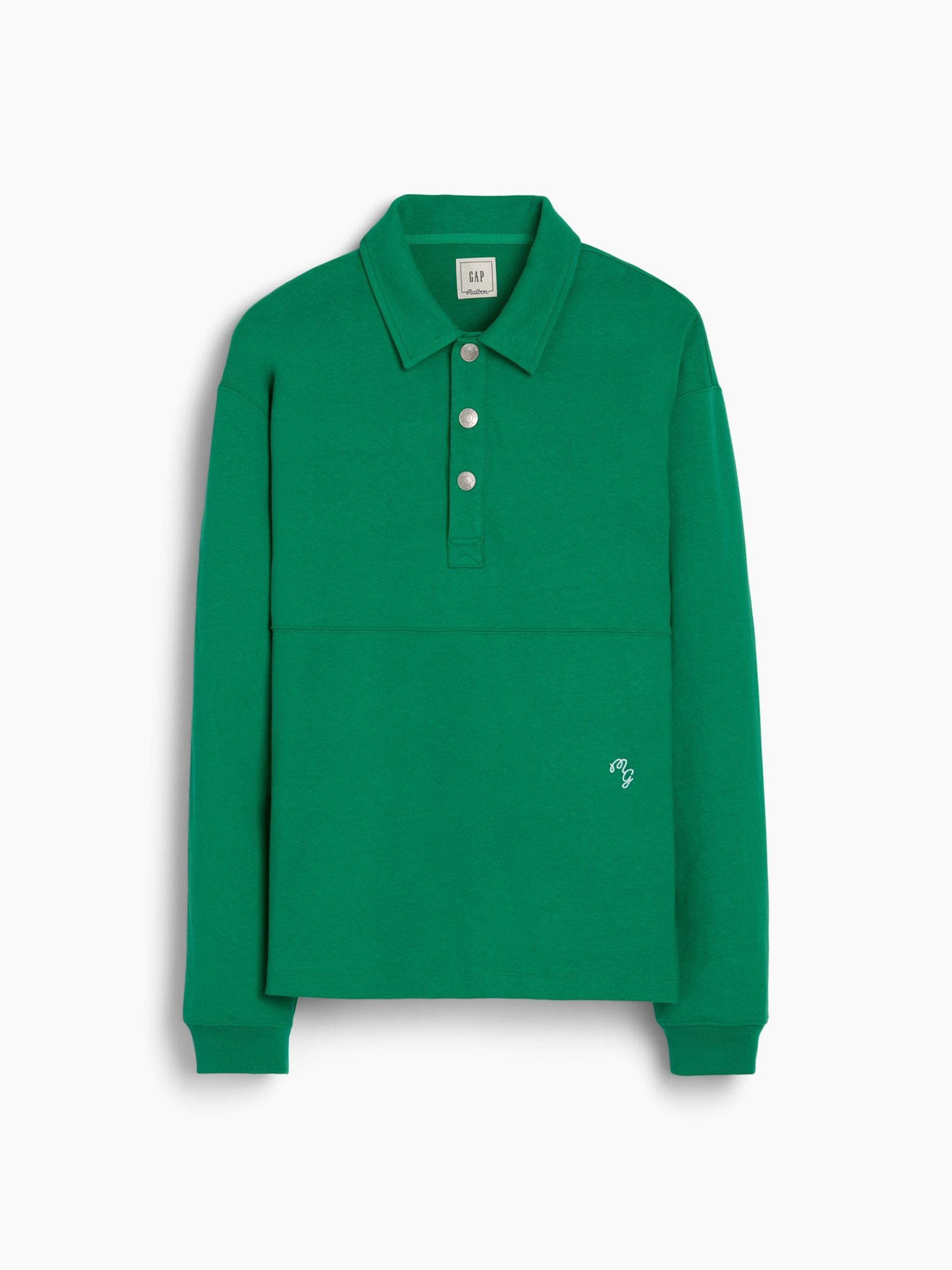Gap x Malbon Green Oversized Polo Sweatshirt - Image 6 of 8