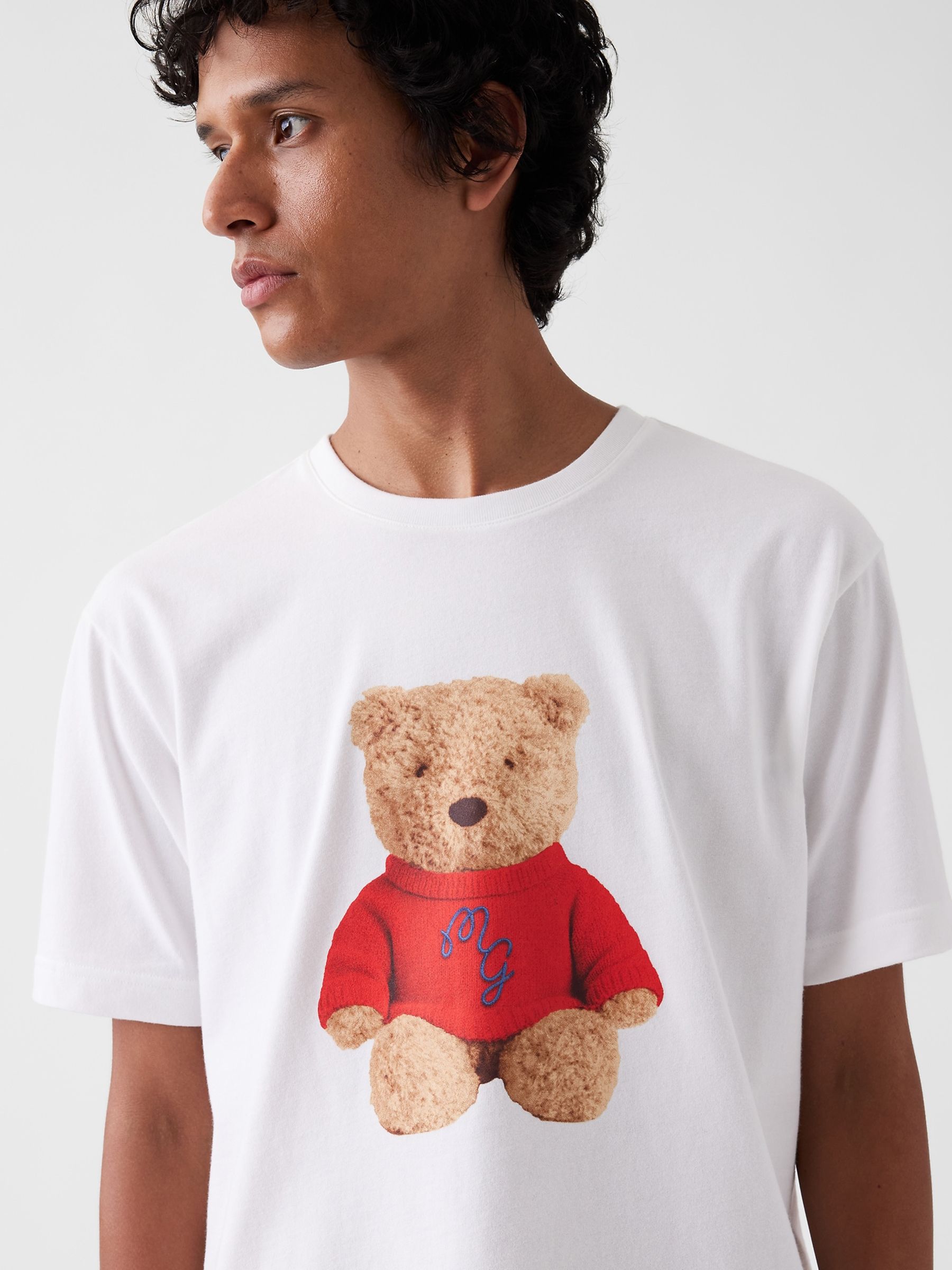 Gap x Malbon White Brannan Bear T-Shirt - Image 5 of 9