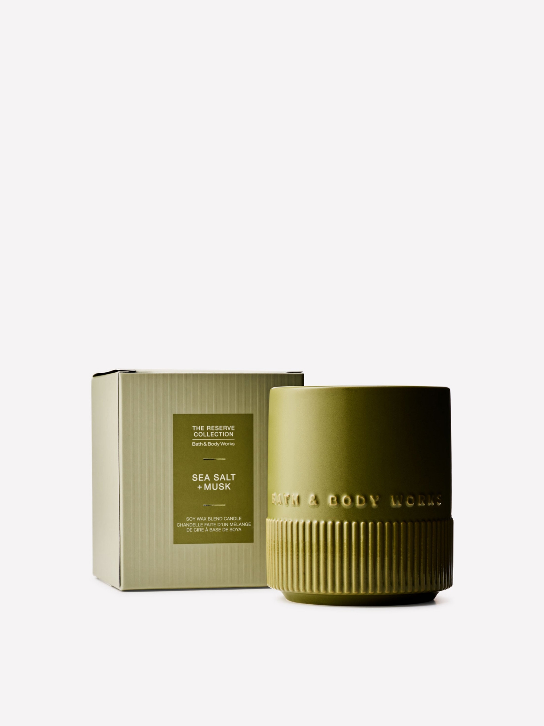 Sea Salt & Musk Single Wick Ceramic Candle 227g - Image 1 of 5
