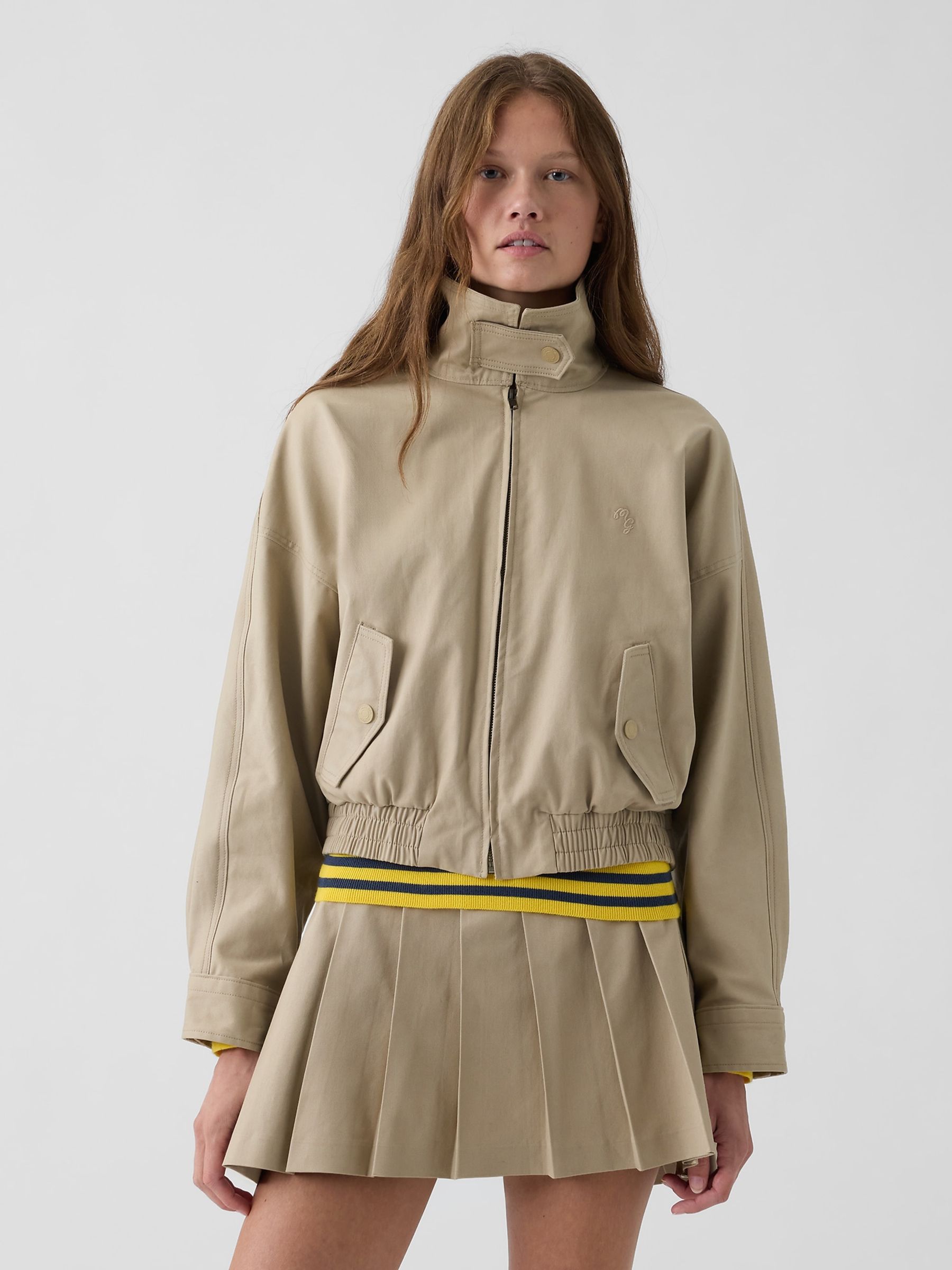 Gap x Malbon Beige Twill Bomber Jacket - Image 3 of 8