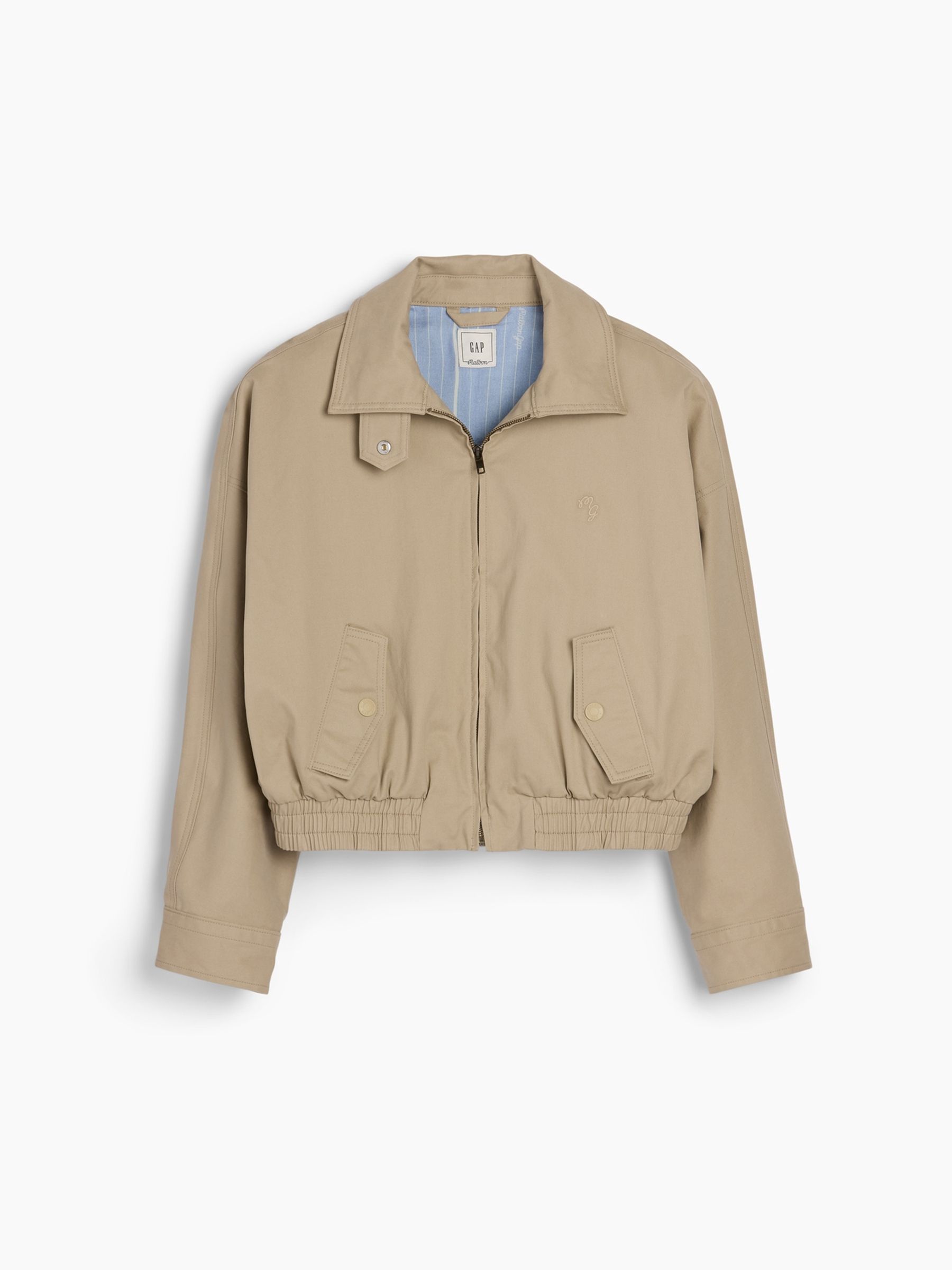 Gap x Malbon Beige Twill Bomber Jacket - Image 6 of 8