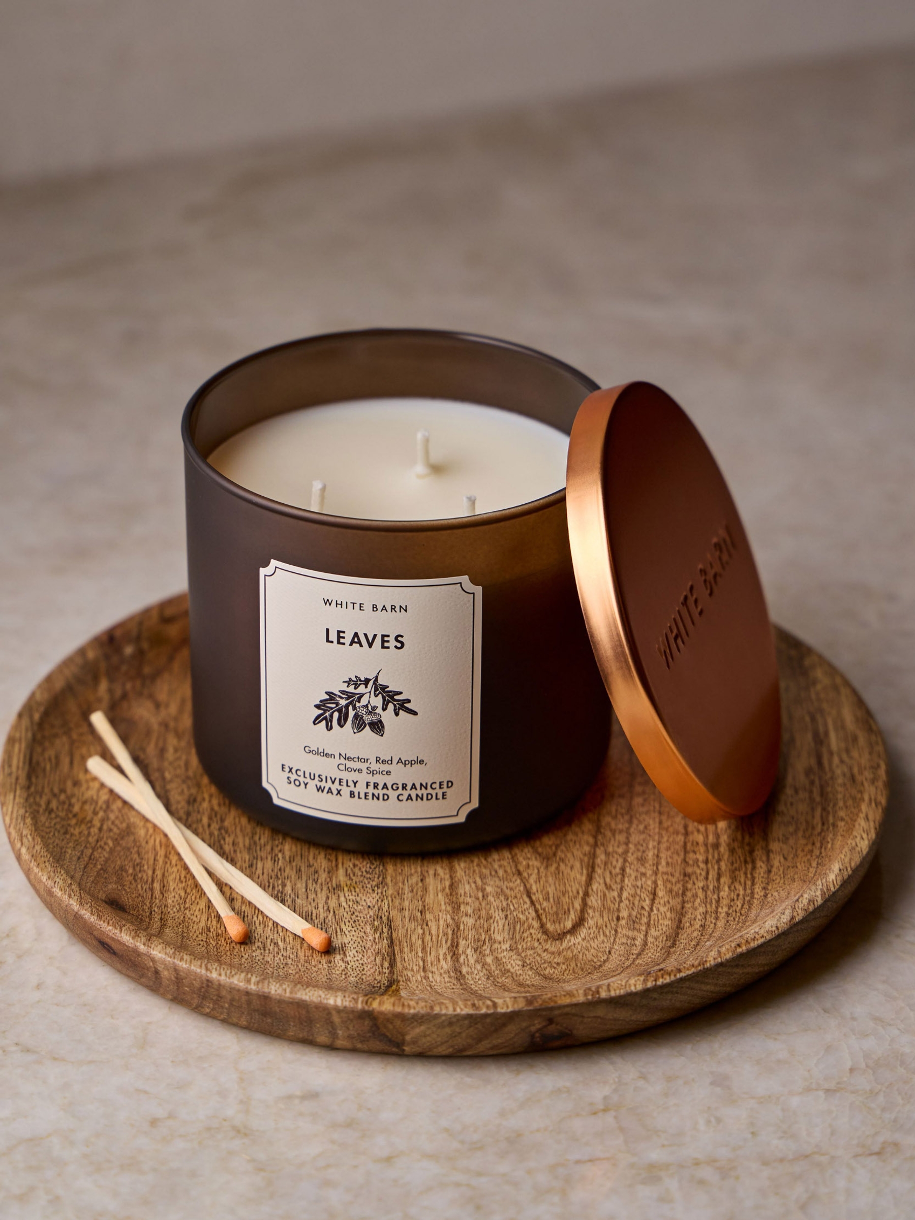 Leaves 3-Wick Candle - Image 3 of 4