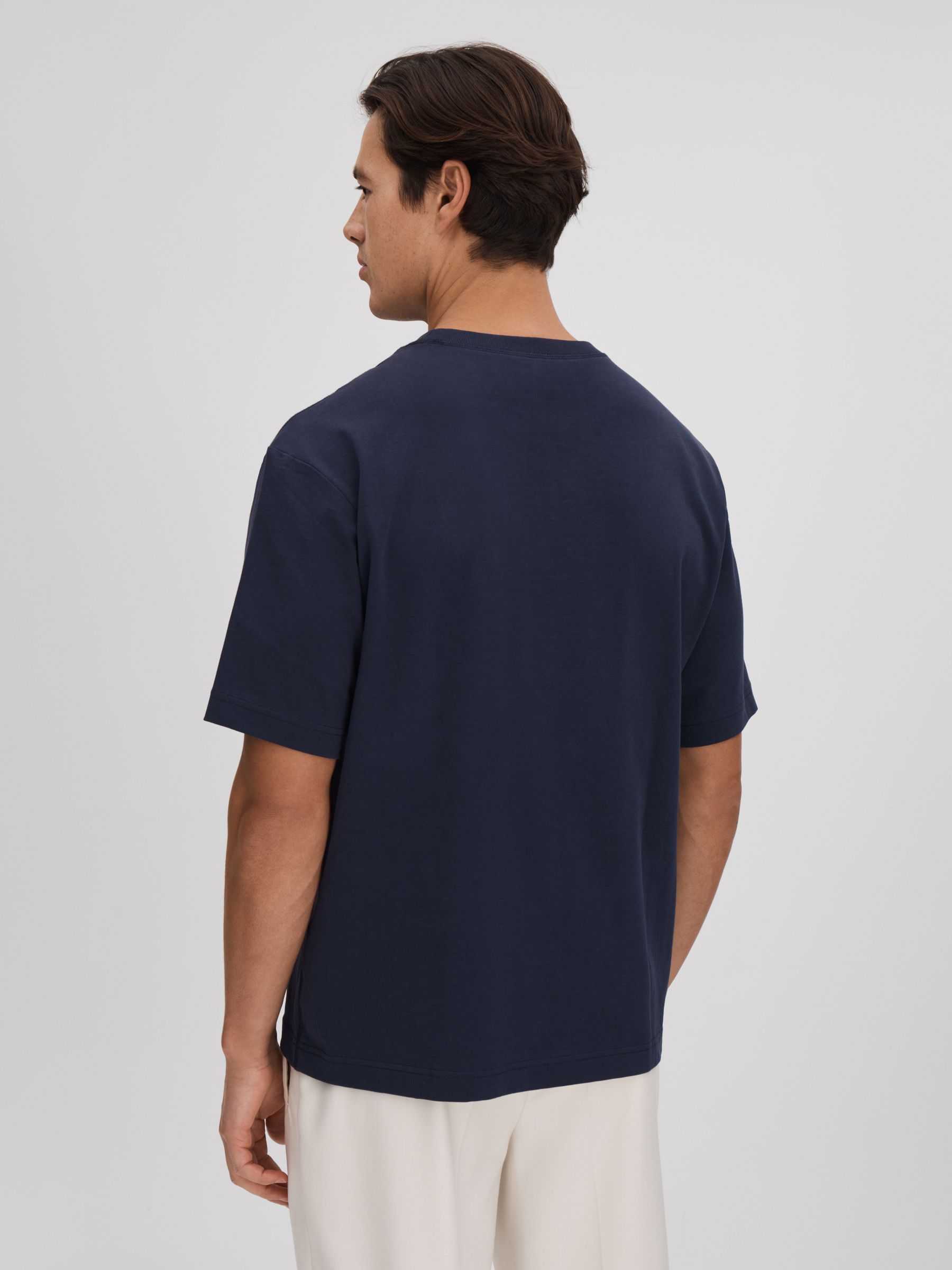 Oversized Garment Dye T-Shirt in Eclipse Blue - Image 5 of 7