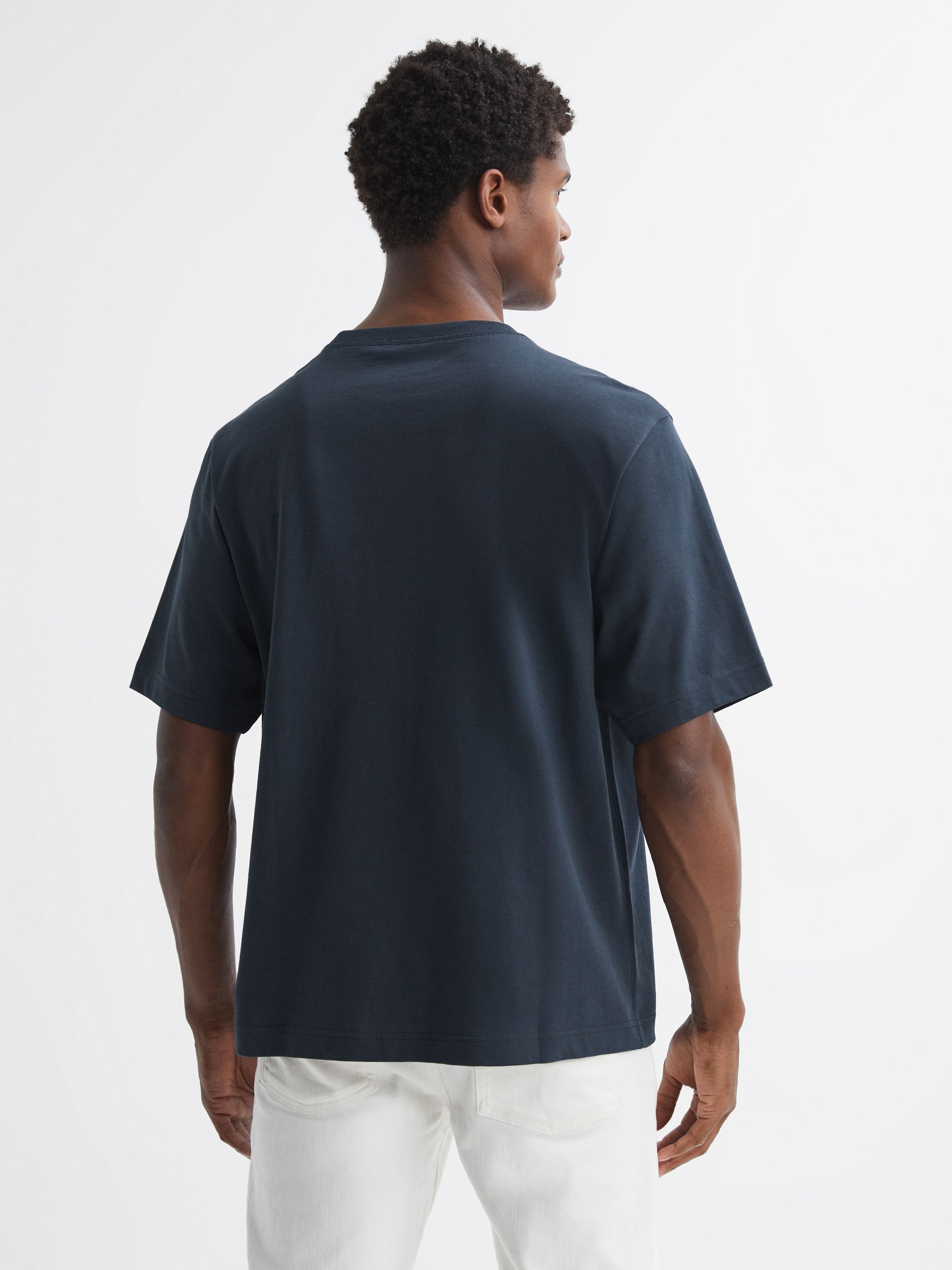 Oversized Garment Dye T-Shirt in Eclipse Blue - Image 7 of 7
