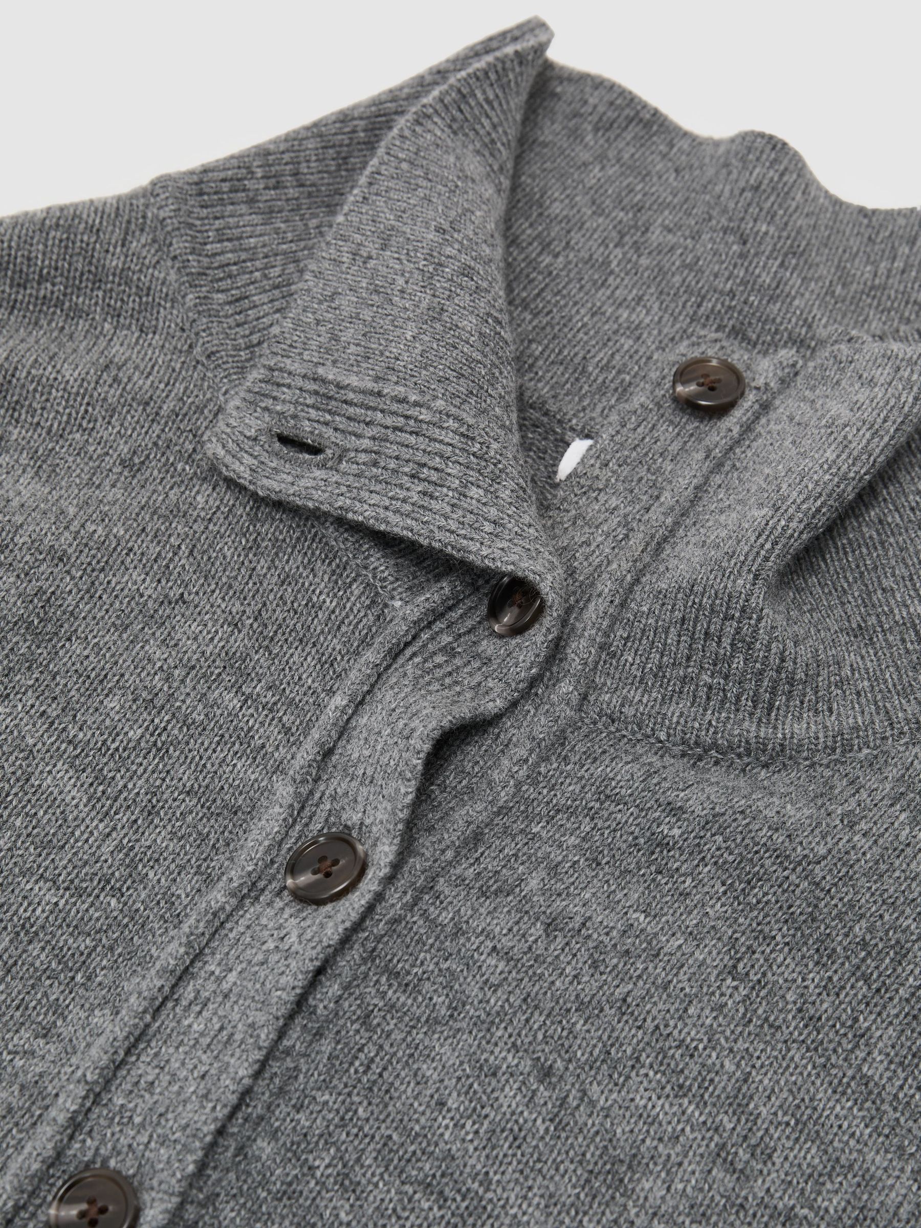 Wool-Cashmere Half-Button Jumper in Grey - 第 7 張圖片（共 7 張）