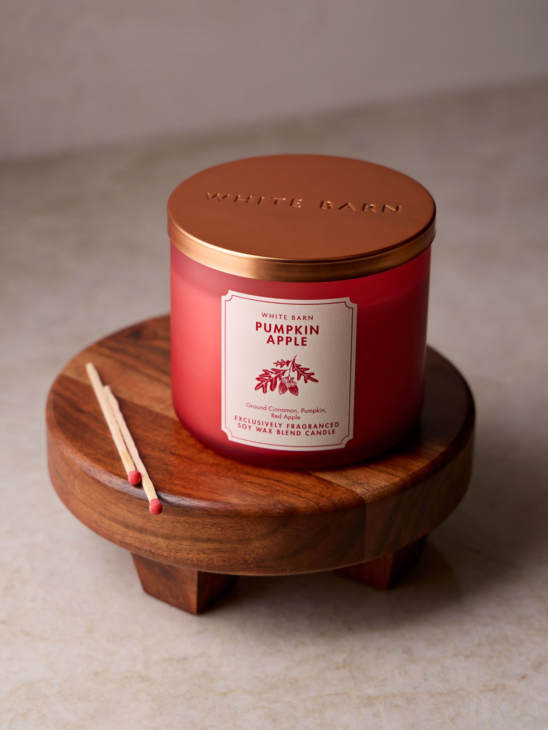Pumpkin Apple 3-Wick Candle - Image 3 of 4