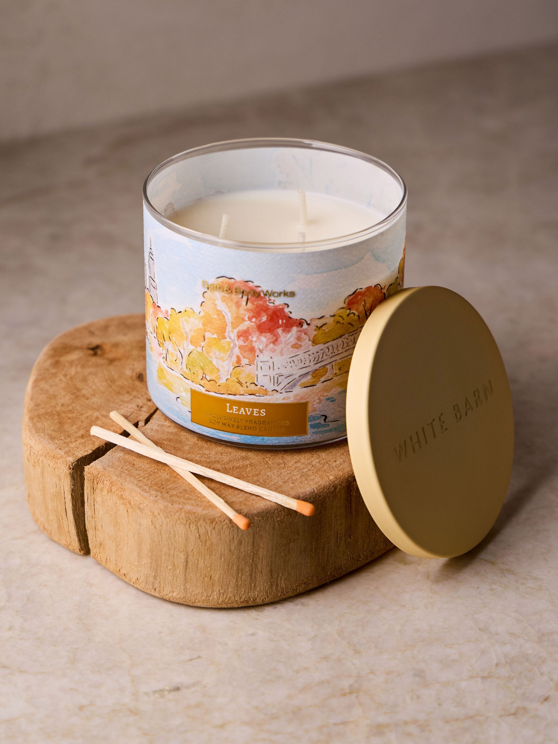 Leaves 3-Wick Candle 411g - Image 2 of 4