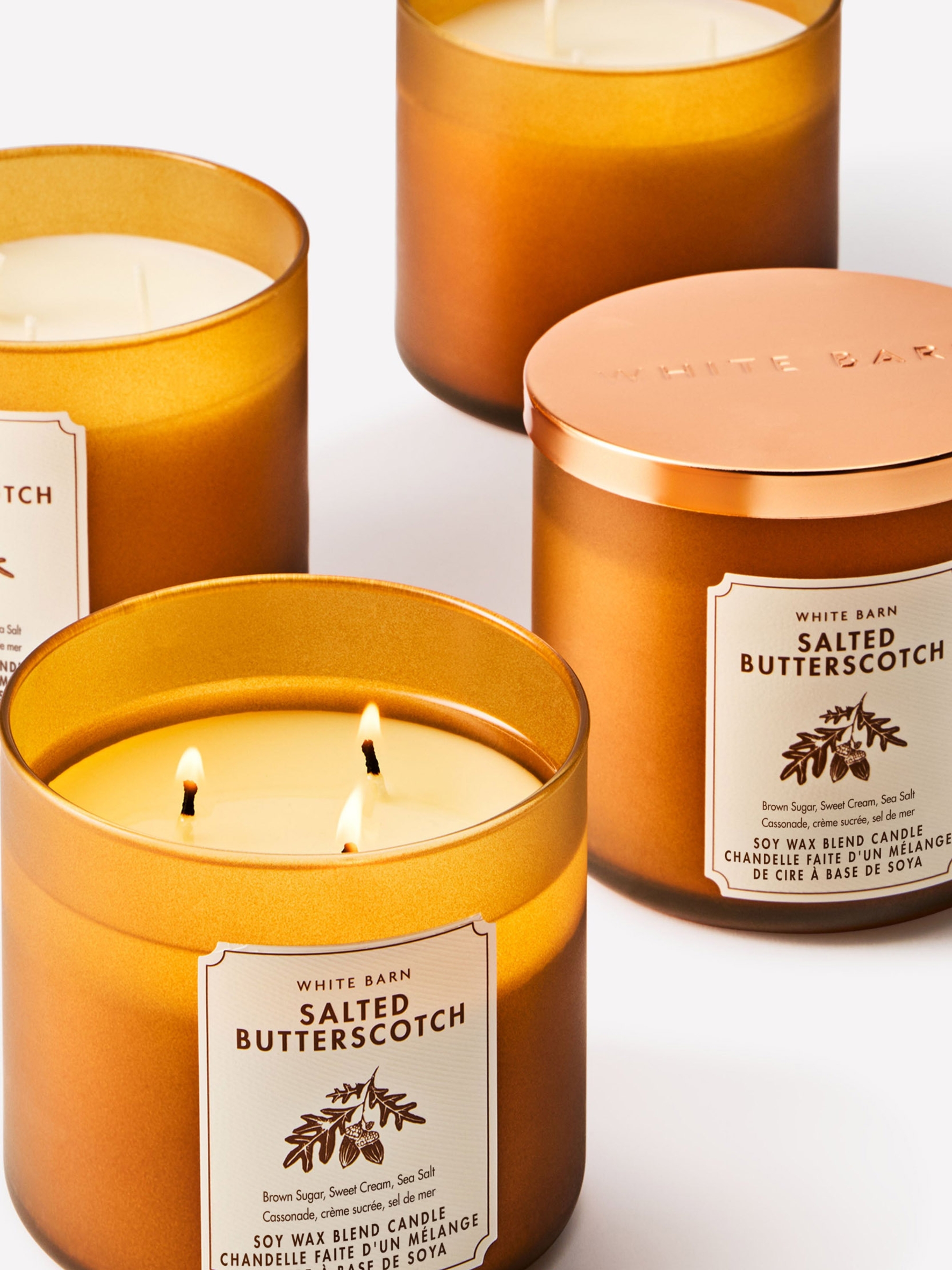Salted Butterscotch 3-Wick Candle - Image 2 of 4