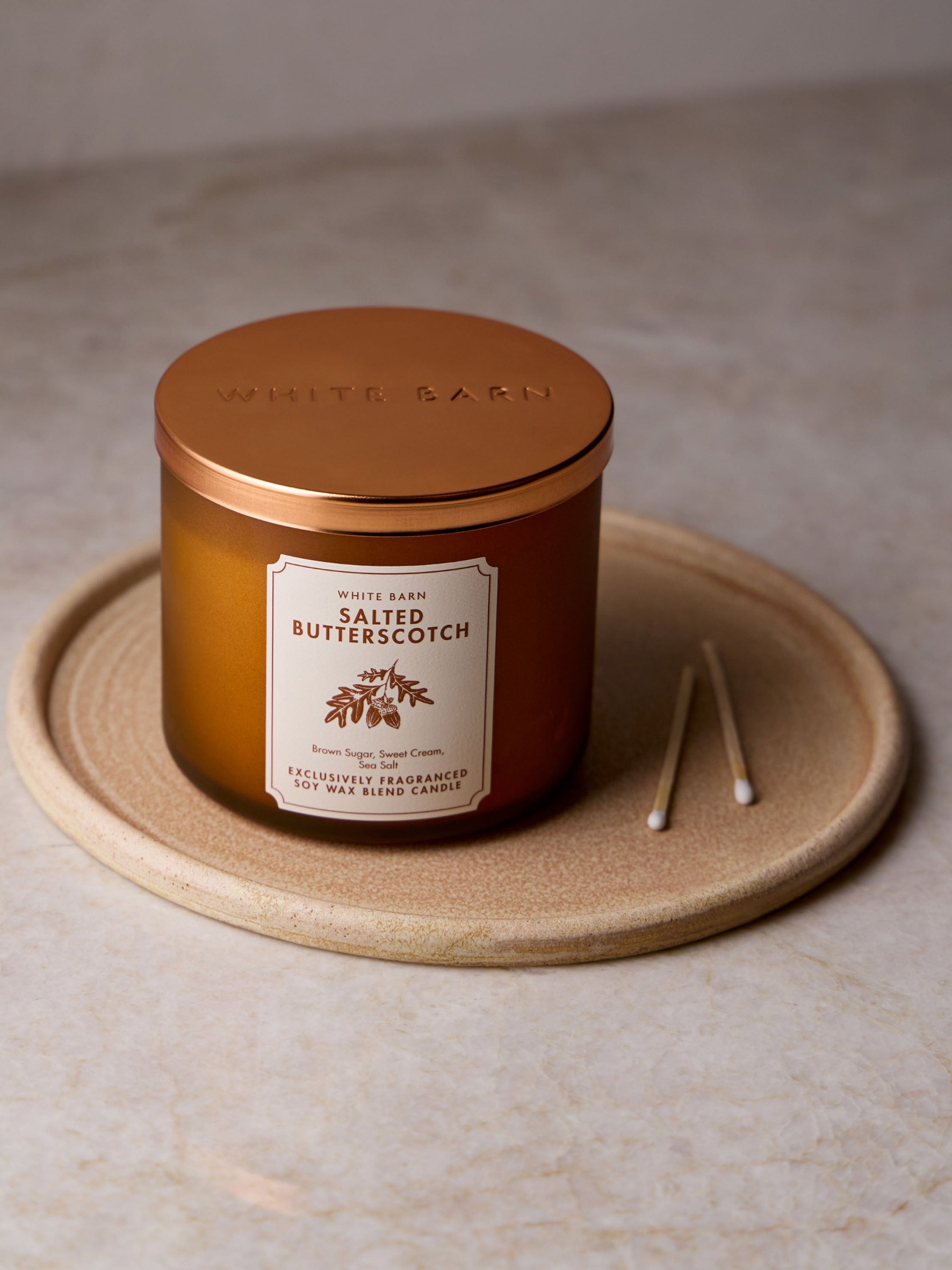 Salted Butterscotch 3-Wick Candle - Image 3 of 4