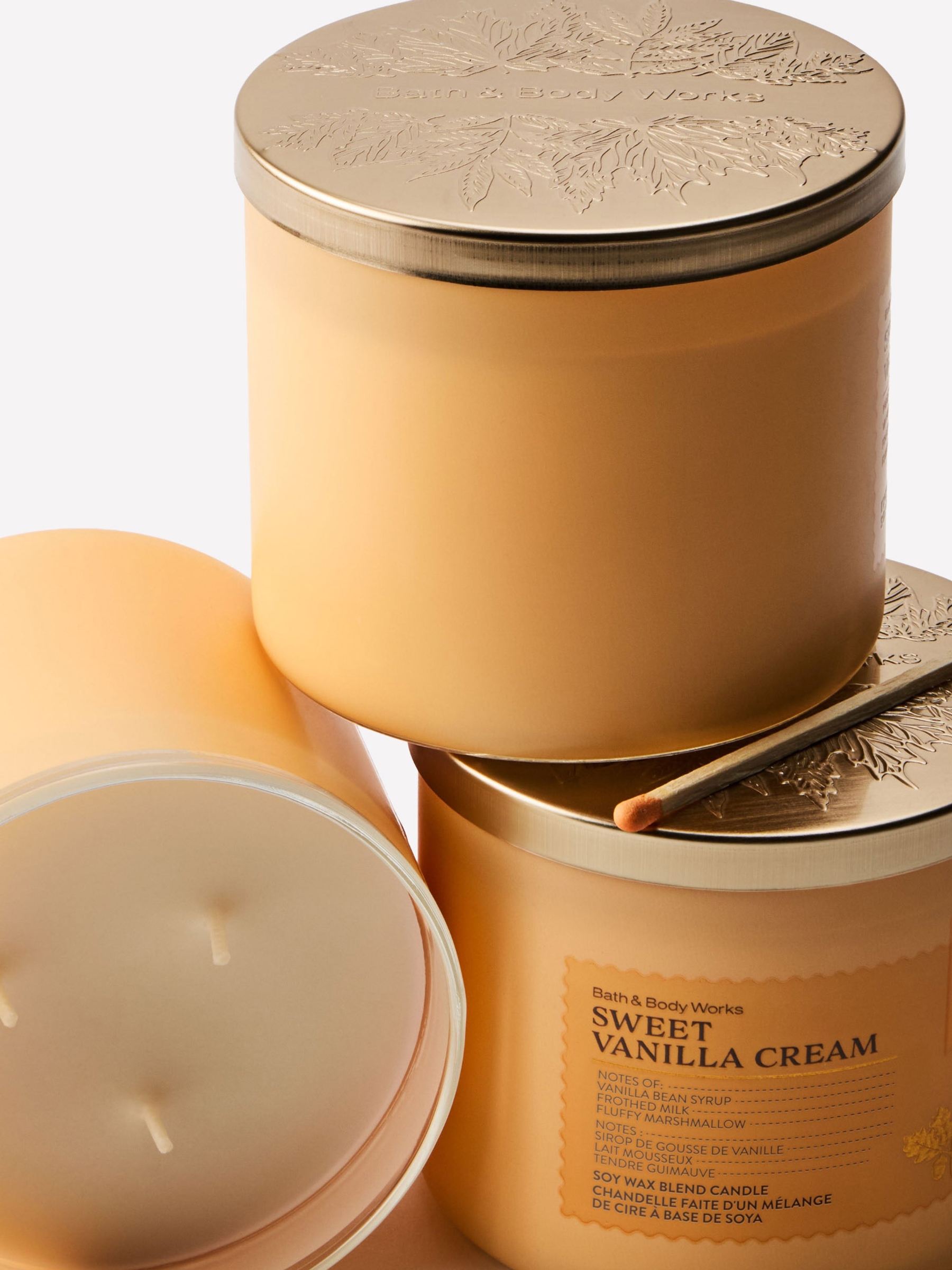 Sweet Vanilla Cream 3-Wick Candle 411g - Image 2 of 4