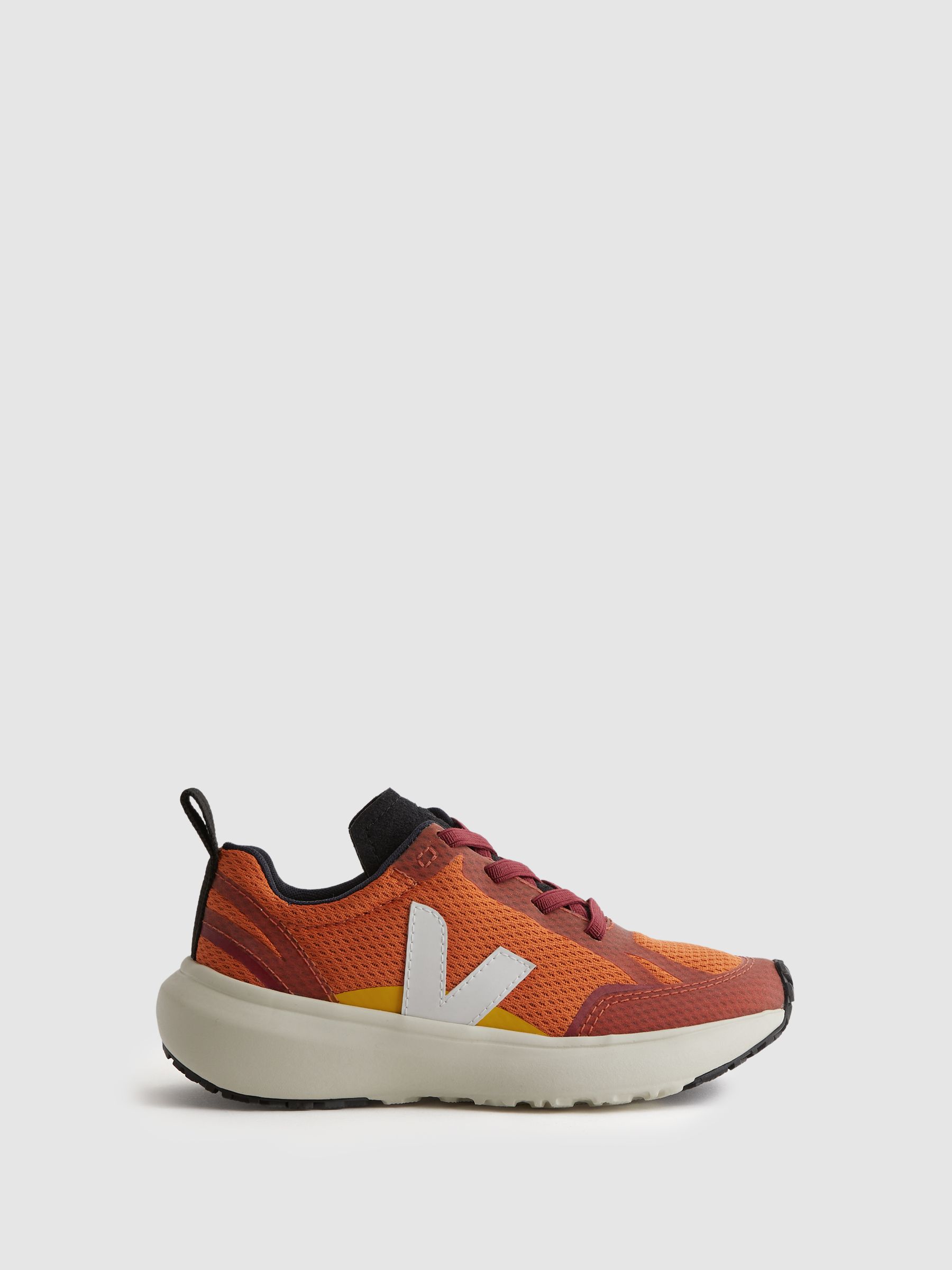 Veja Mesh Trainers in Pumpkin White - Image 1 of 4