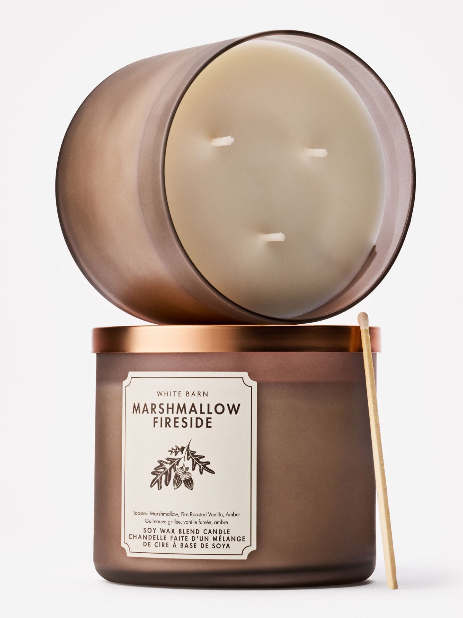Marshmallow Fireside 3-Wick Candle - Image 2 of 5