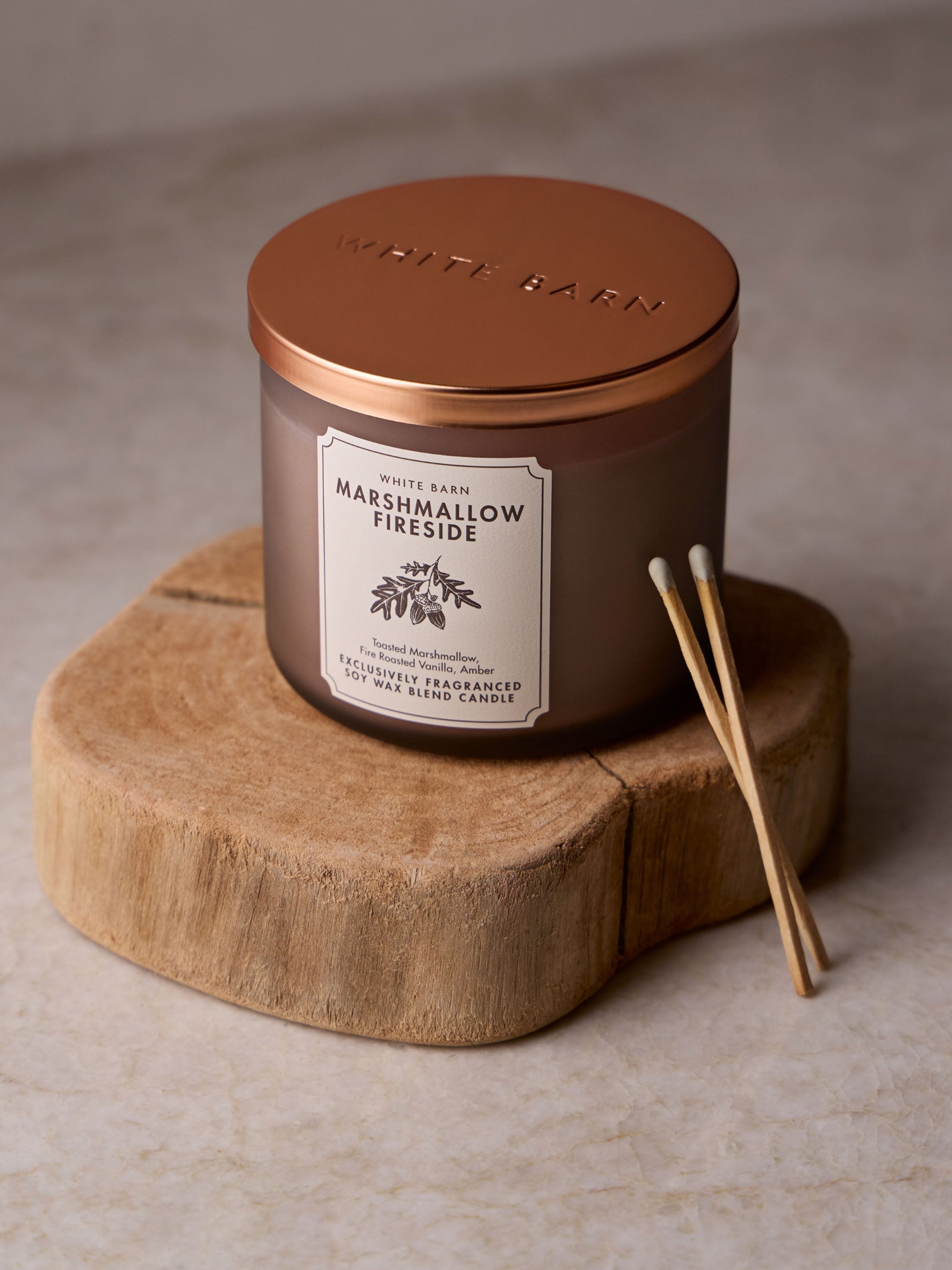 Marshmallow Fireside 3-Wick Candle - Image 4 of 5