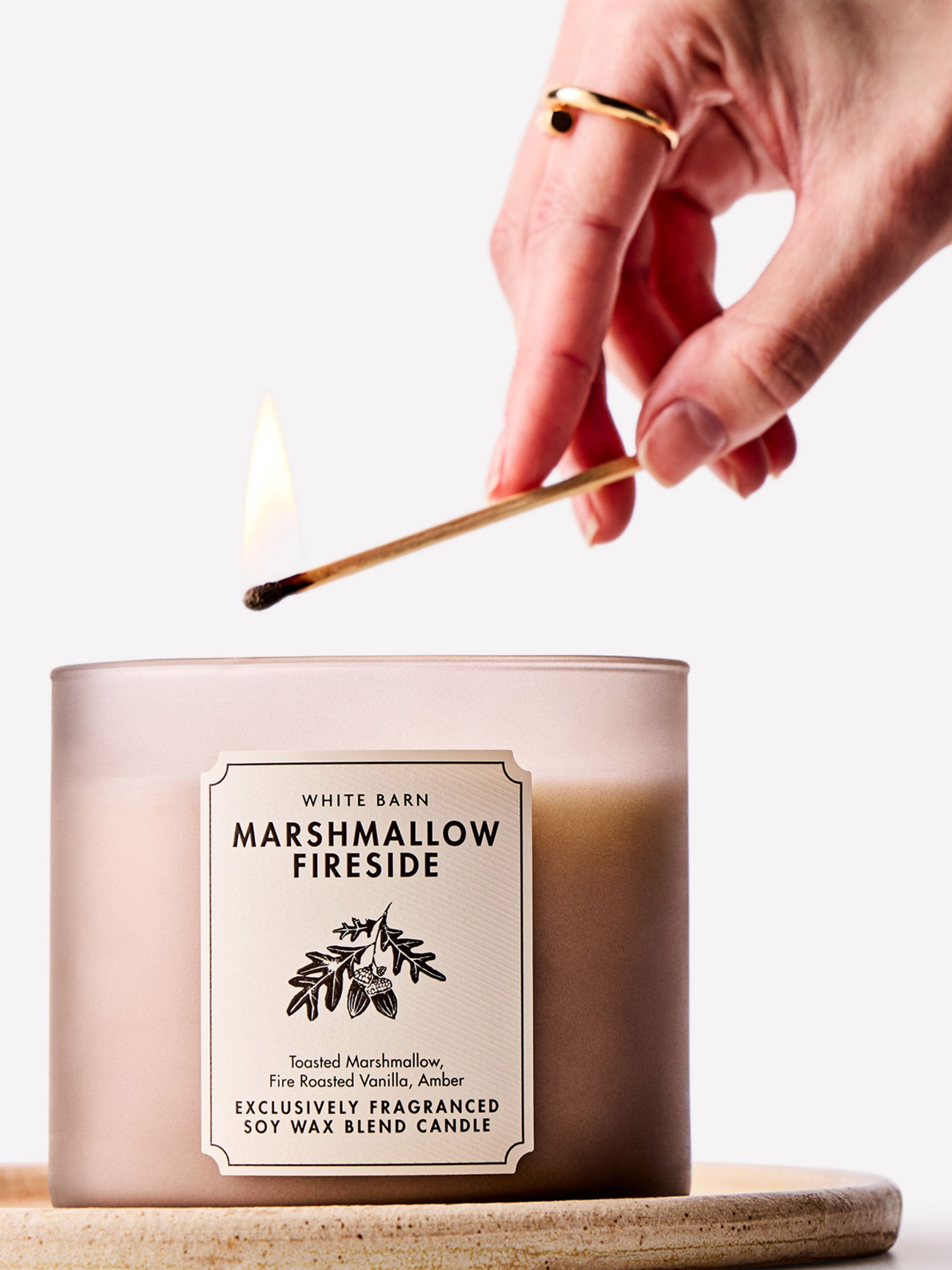 Marshmallow Fireside 3-Wick Candle - Image 5 of 5