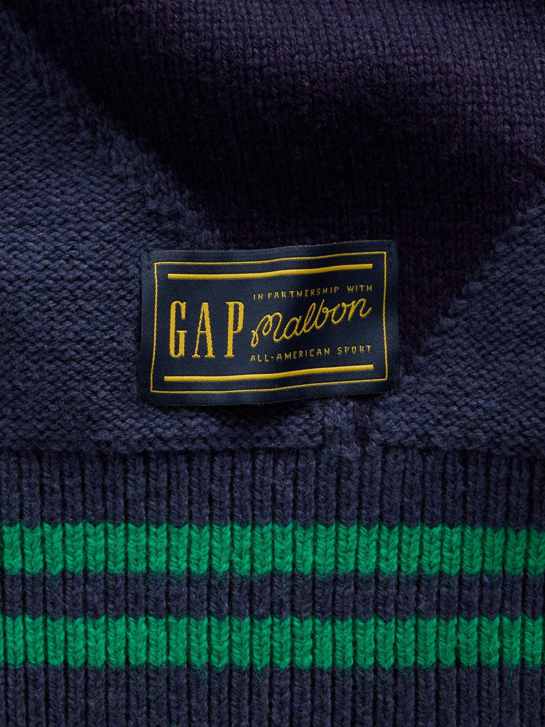 Gap x Malbon Navy Oversized Argyle Sweater Vest - Image 6 of 8
