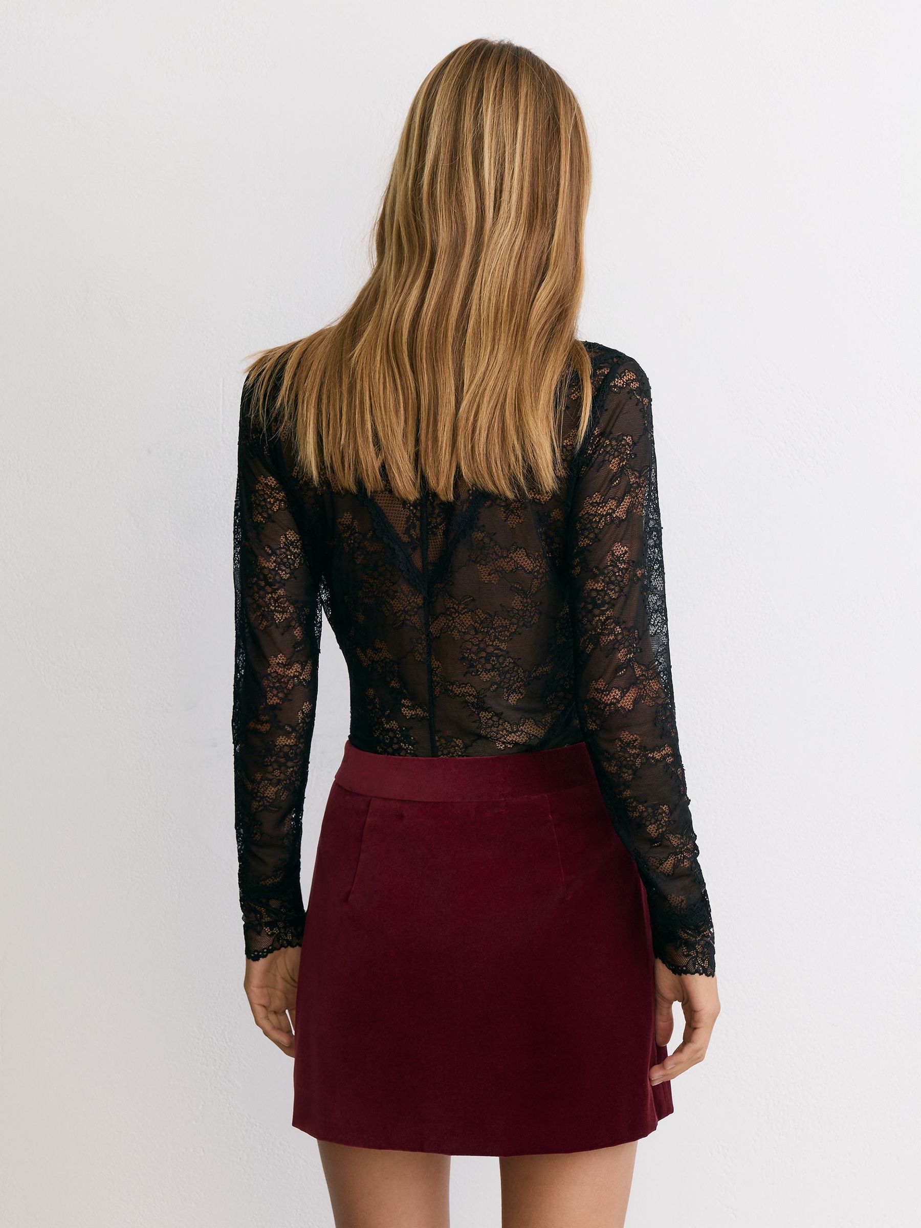 Skirt in Dark Red - Image 7 of 8