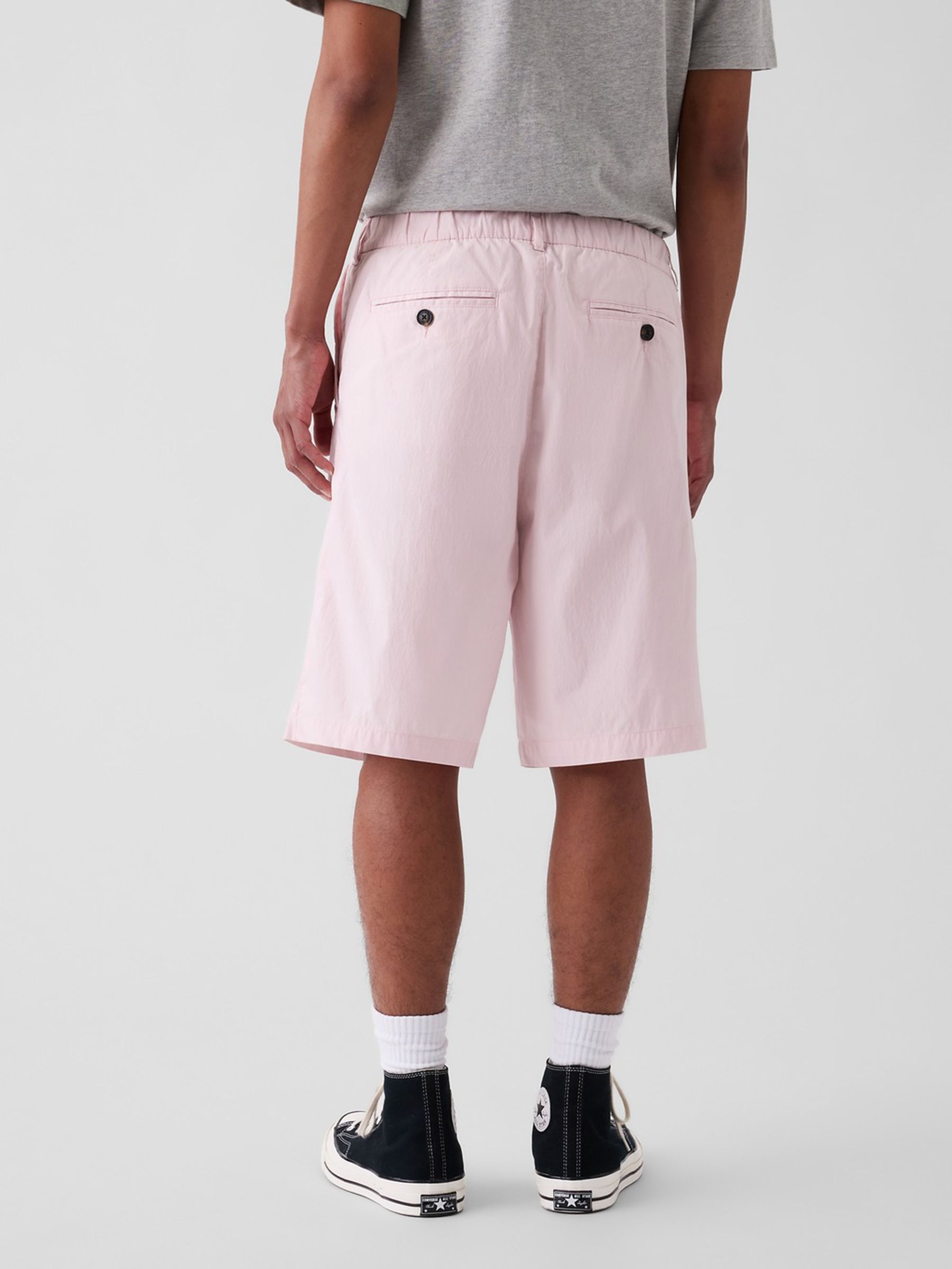 Gap x Malbon Pink Textured Poplin Baggy Shorts - Image 5 of 9