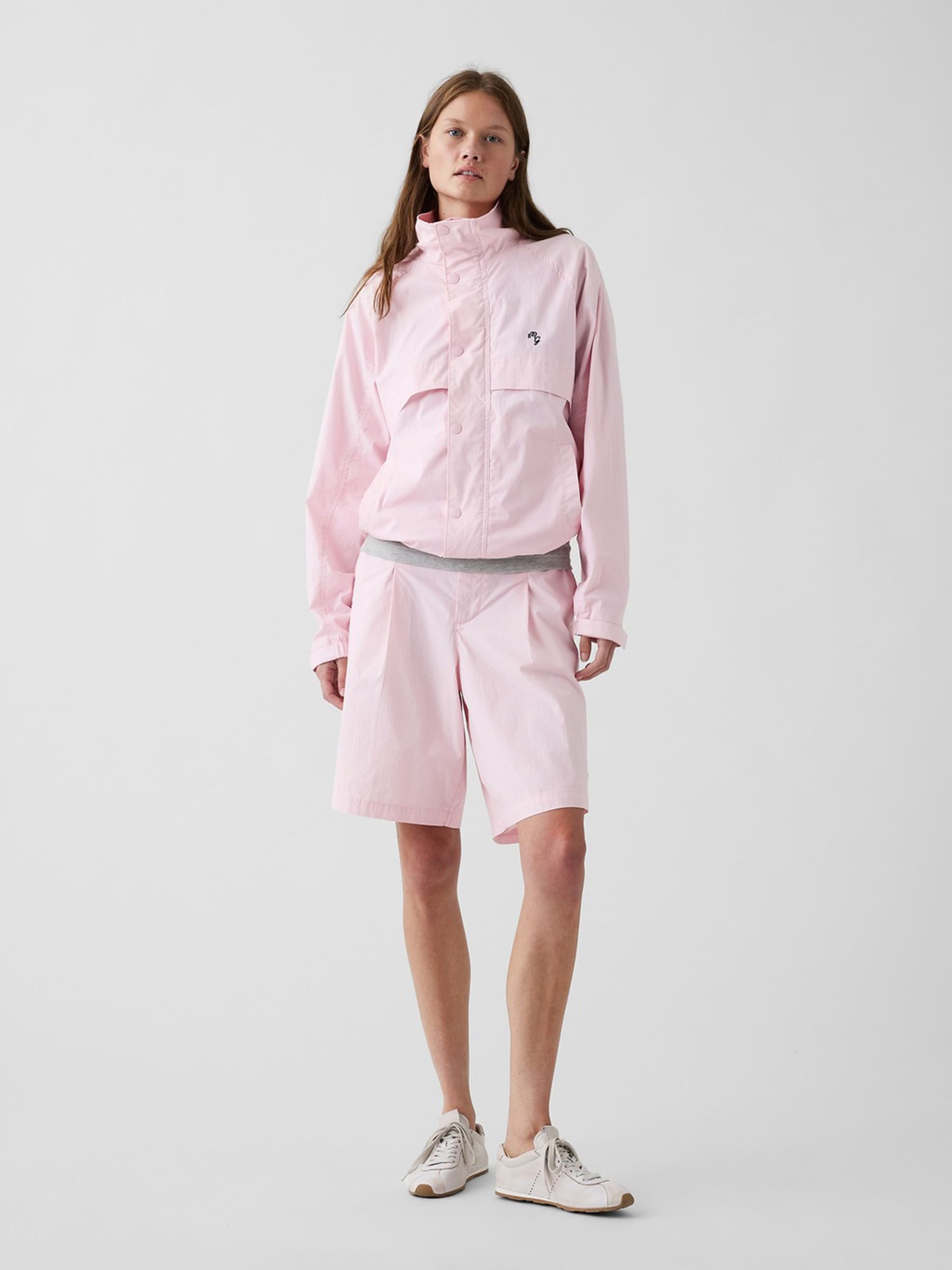 Gap x Malbon Pink Textured Poplin Baggy Shorts - Image 6 of 9