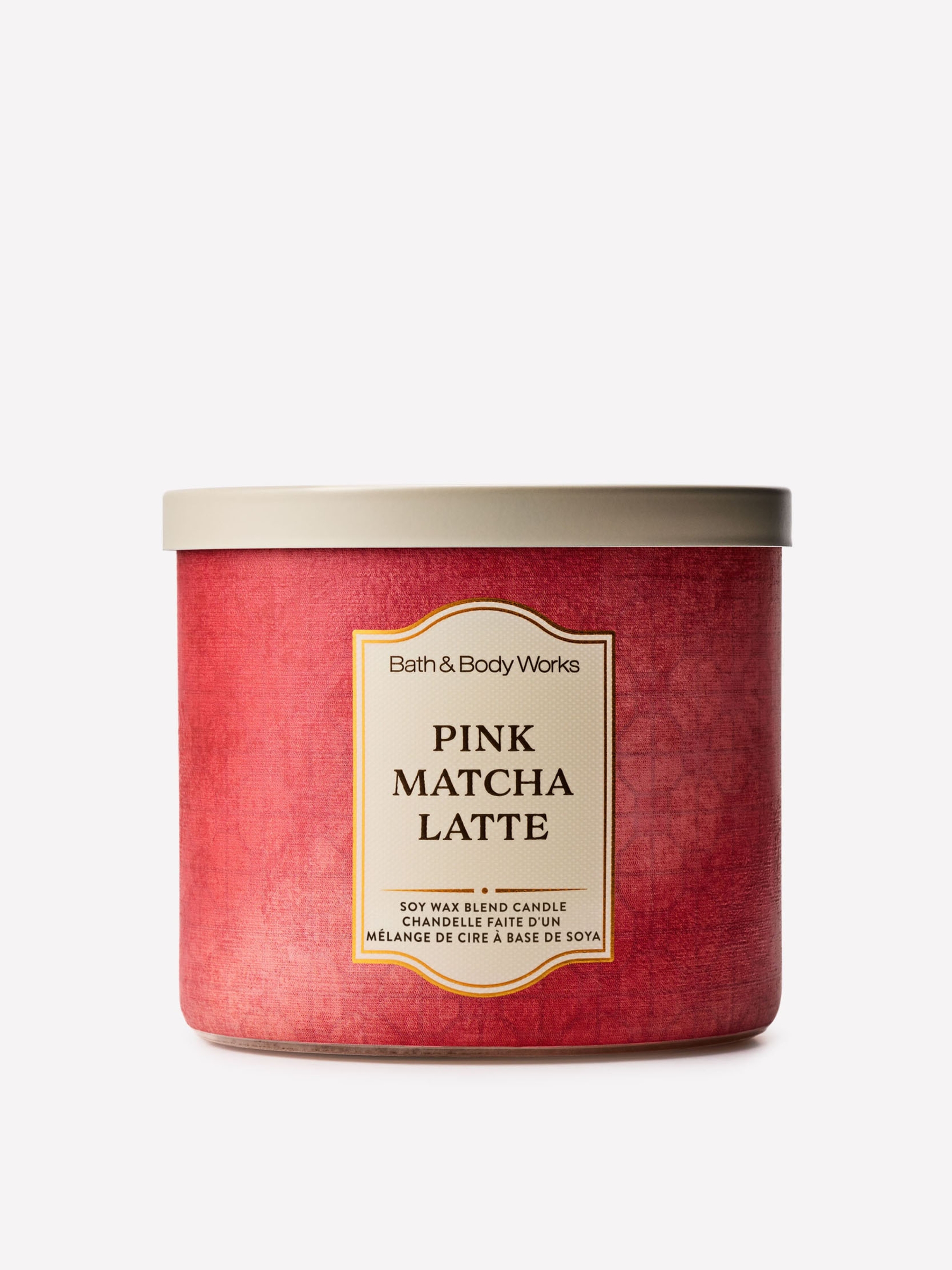 Pink Matcha Latte 3-Wick Candle 411g - Image 1 of 4